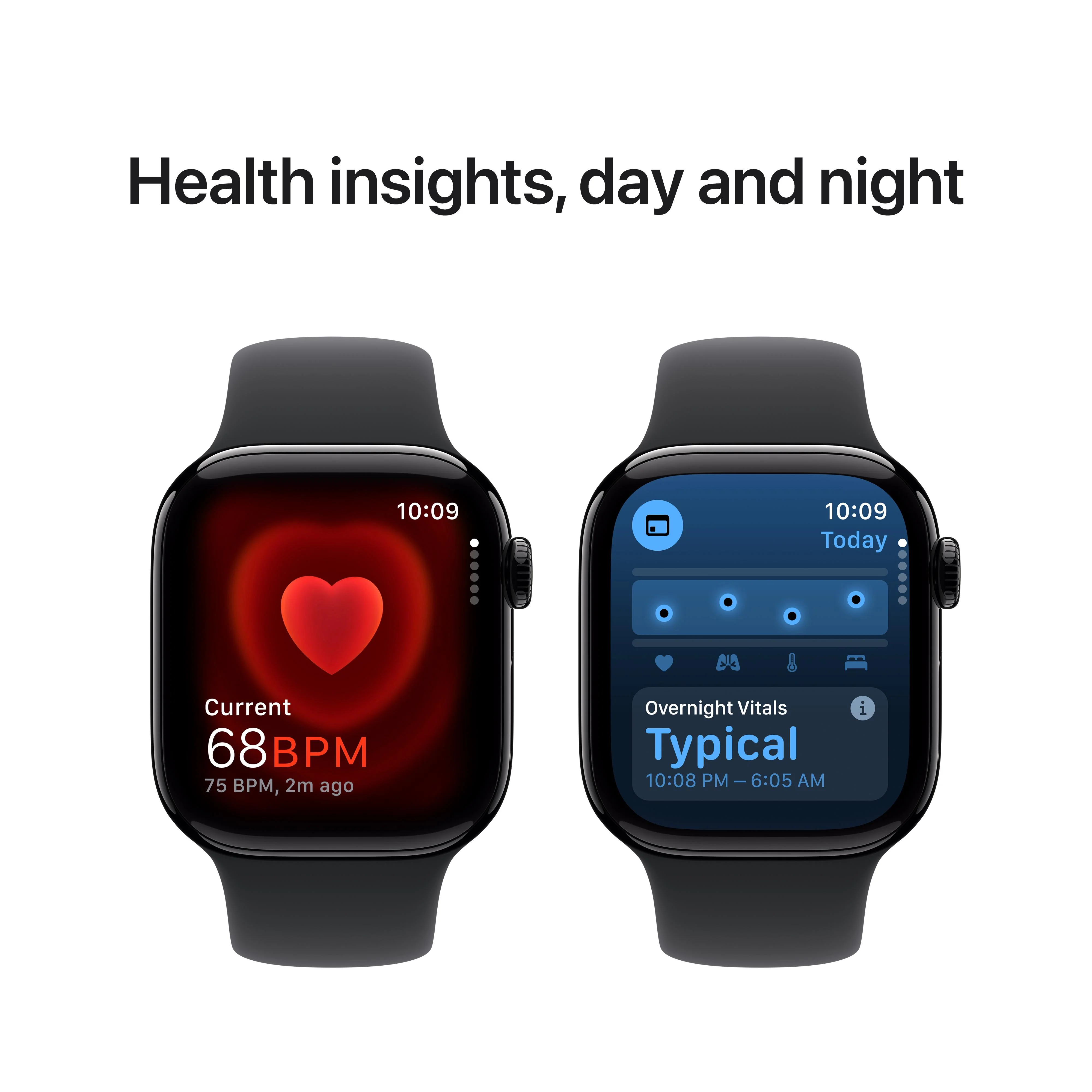 Apple Watch Series 10 GPS 42mm Jet Black Aluminum Case with Black Sport Band - S/M - Image 5
