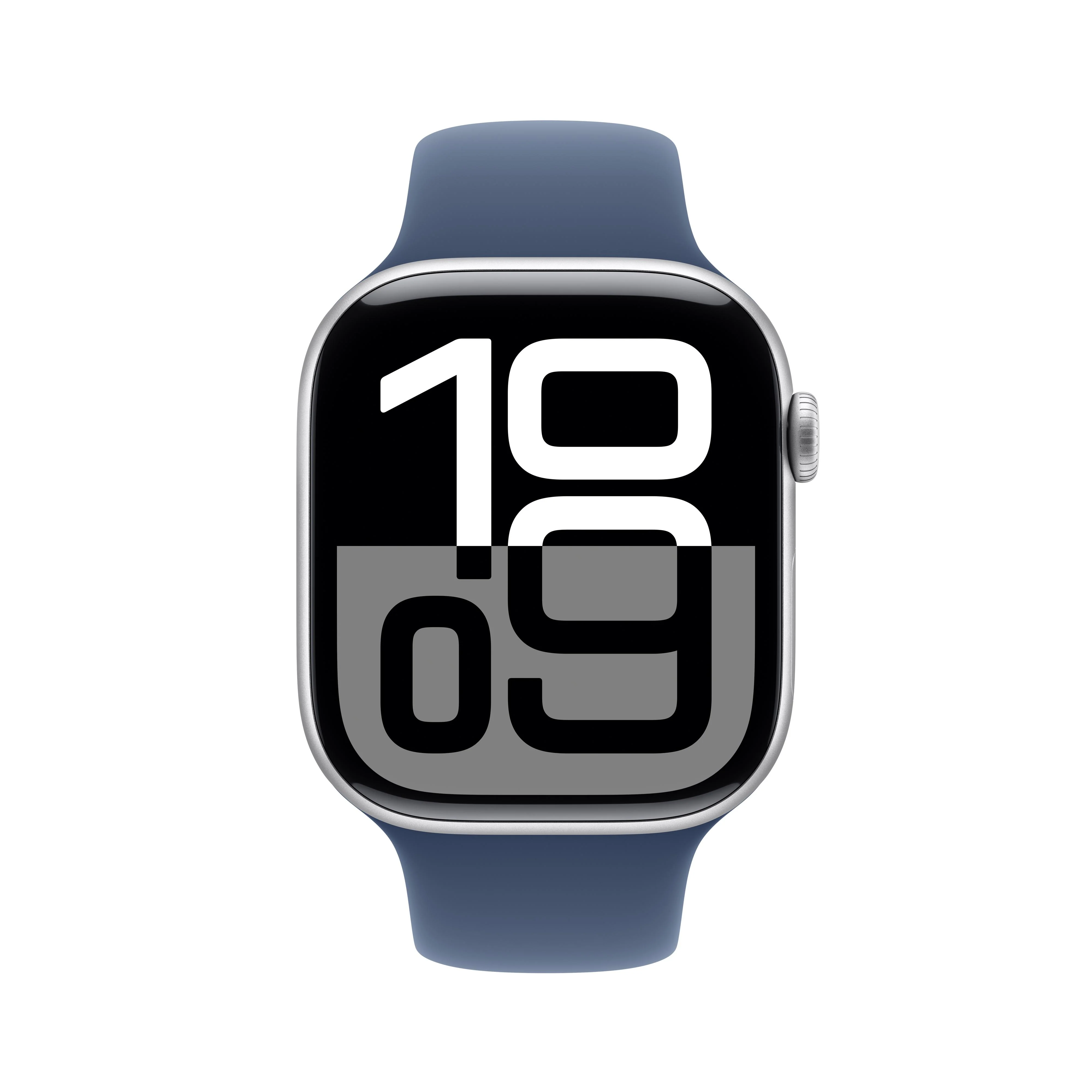 Apple Watch Series 10 GPS 46mm Silver Aluminum Case with Denim Sport Band - M/L - Image 2