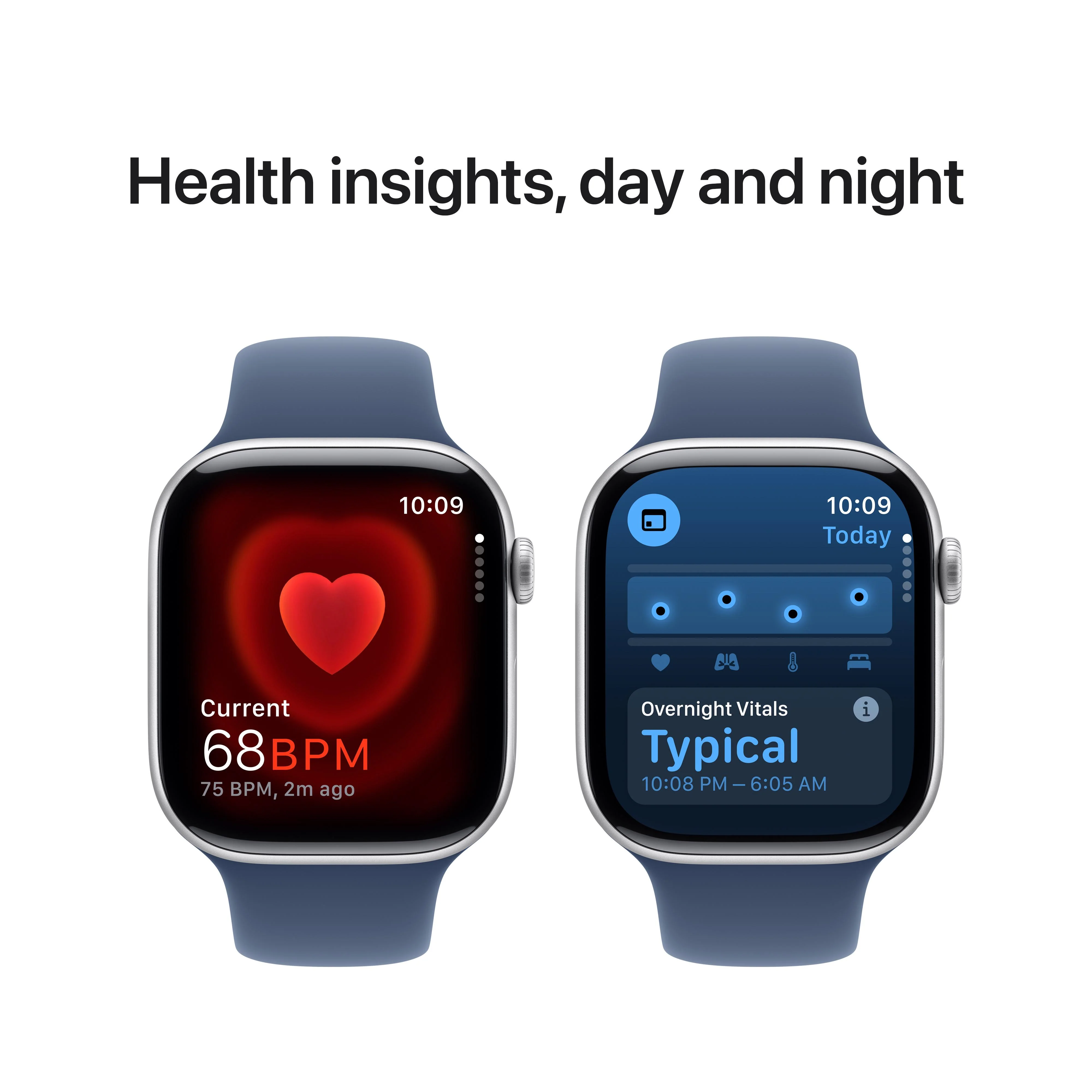 Apple Watch Series 10 GPS 46mm Silver Aluminum Case with Denim Sport Band - M/L - Image 5