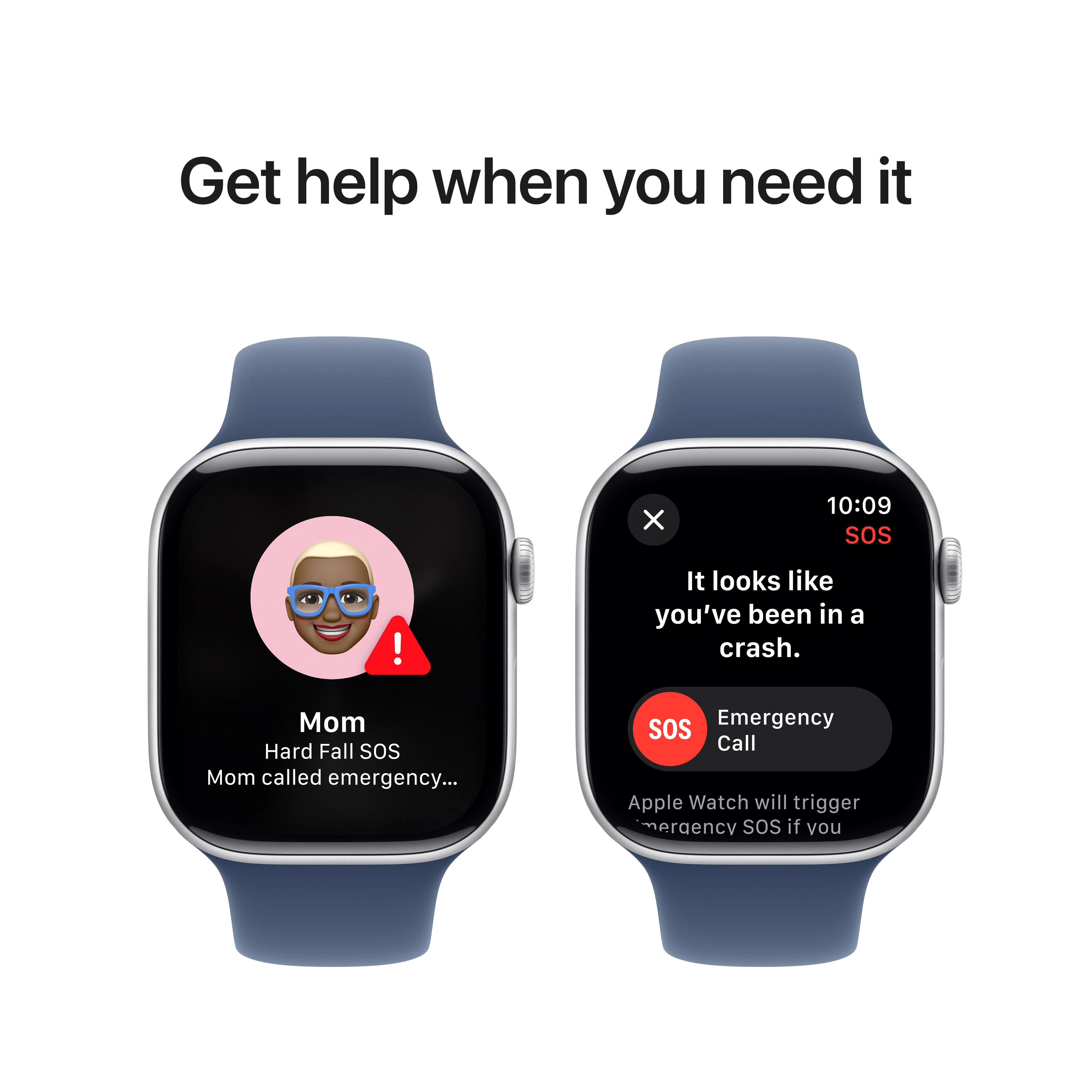 Apple Watch Series 10 GPS 46mm Silver Aluminum Case with Denim Sport Band - M/L - Image 6
