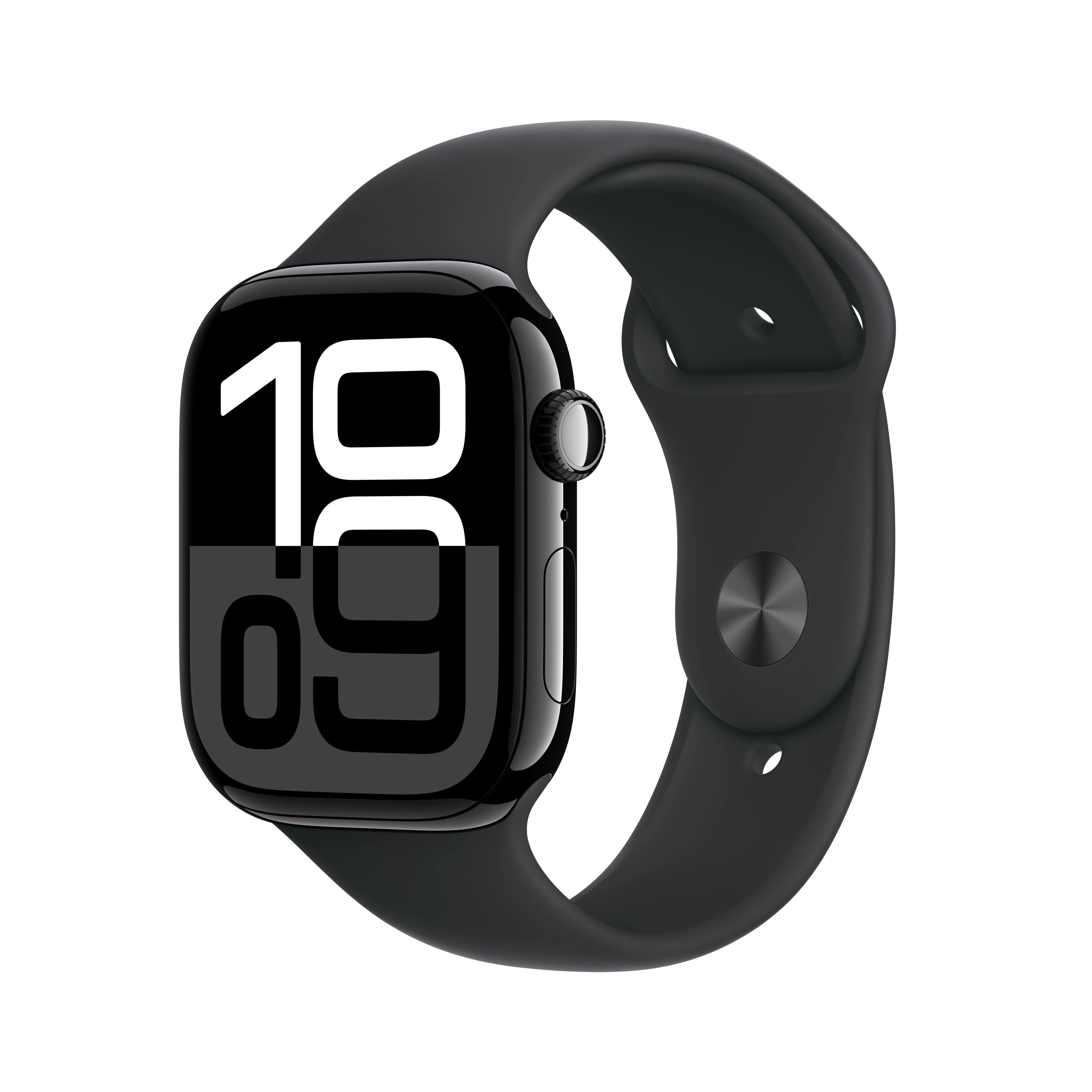 Apple Watch Series 10 GPS 46mm Jet Black Aluminum Case with Black Sport Band - S/M - Image 2