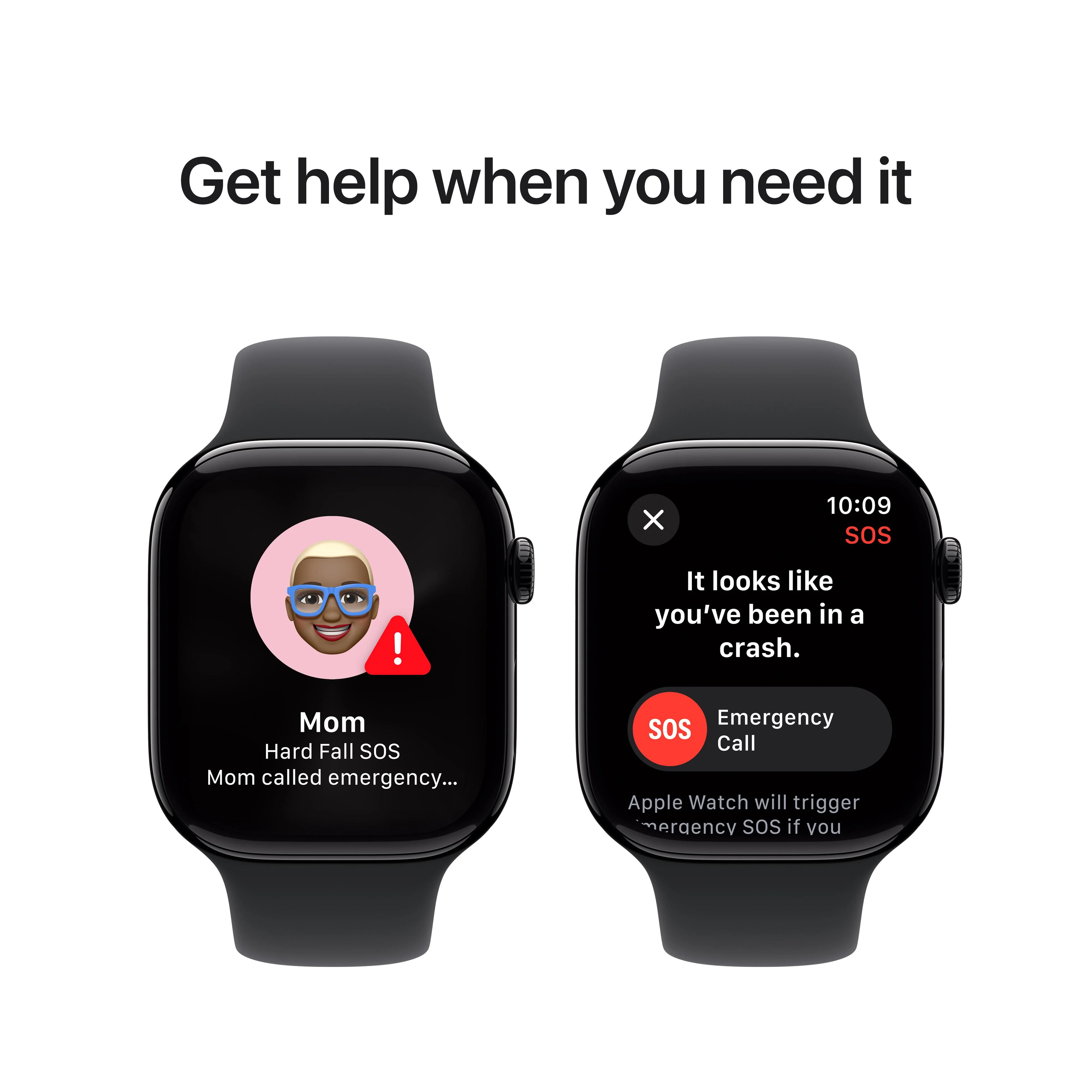 Apple Watch Series 10 GPS 46mm Jet Black Aluminum Case with Black Sport Band - M/L - Image 6