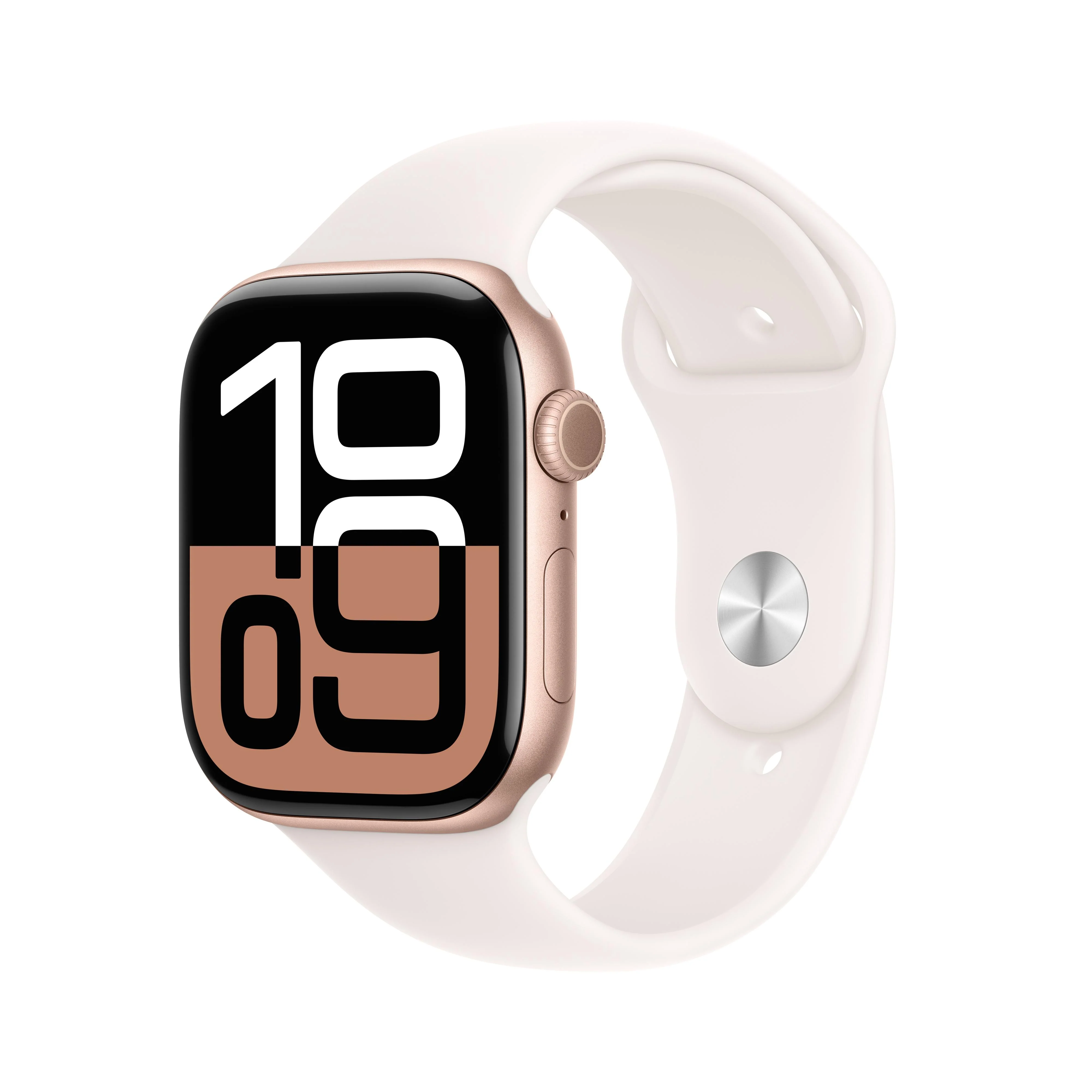 Apple Watch Series 10 GPS 46mm Rose Gold Aluminum Case with Light Blush Sport Band - M/L