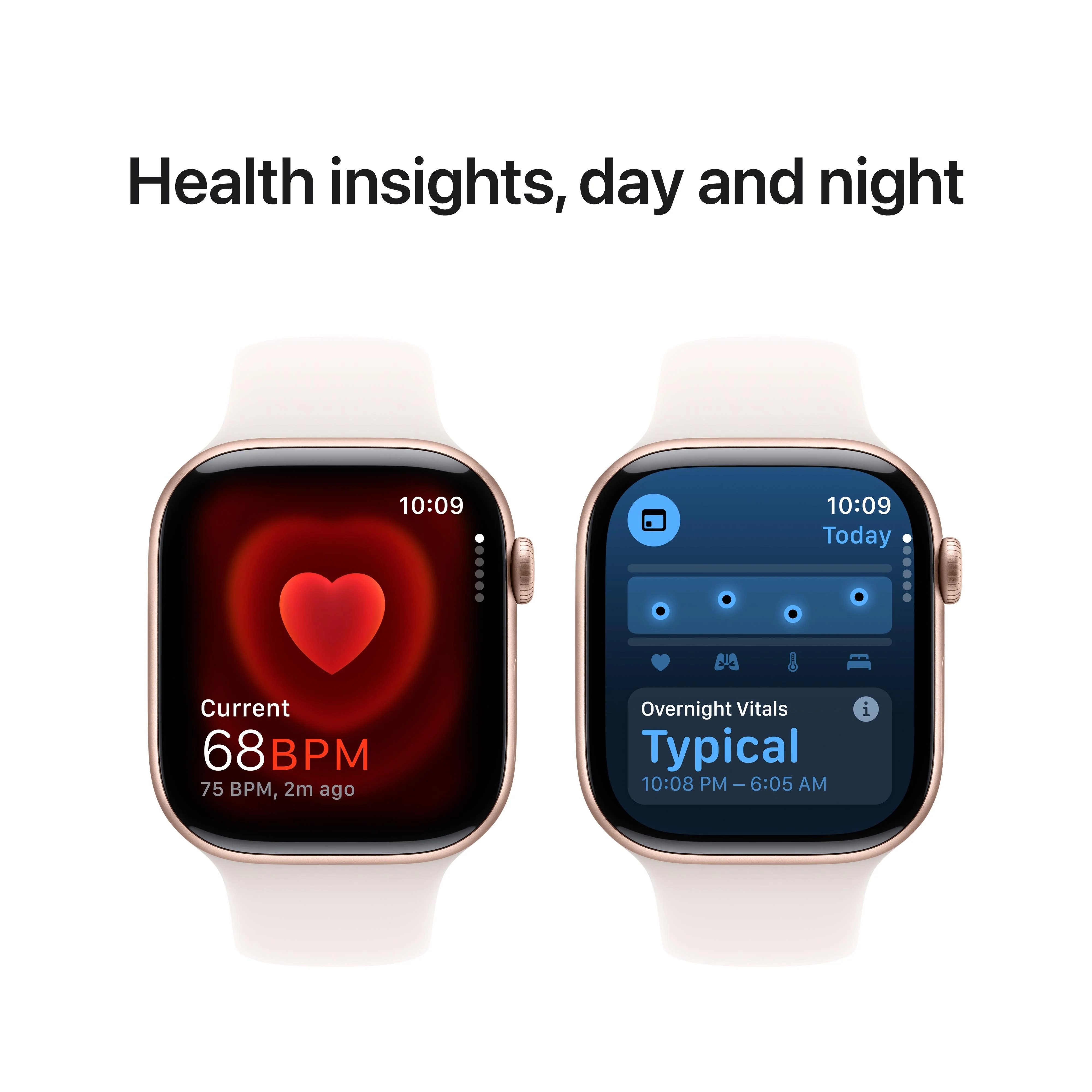 Apple Watch Series 10 GPS 46mm Rose Gold Aluminum Case with Light Blush Sport Band - M/L - Image 5
