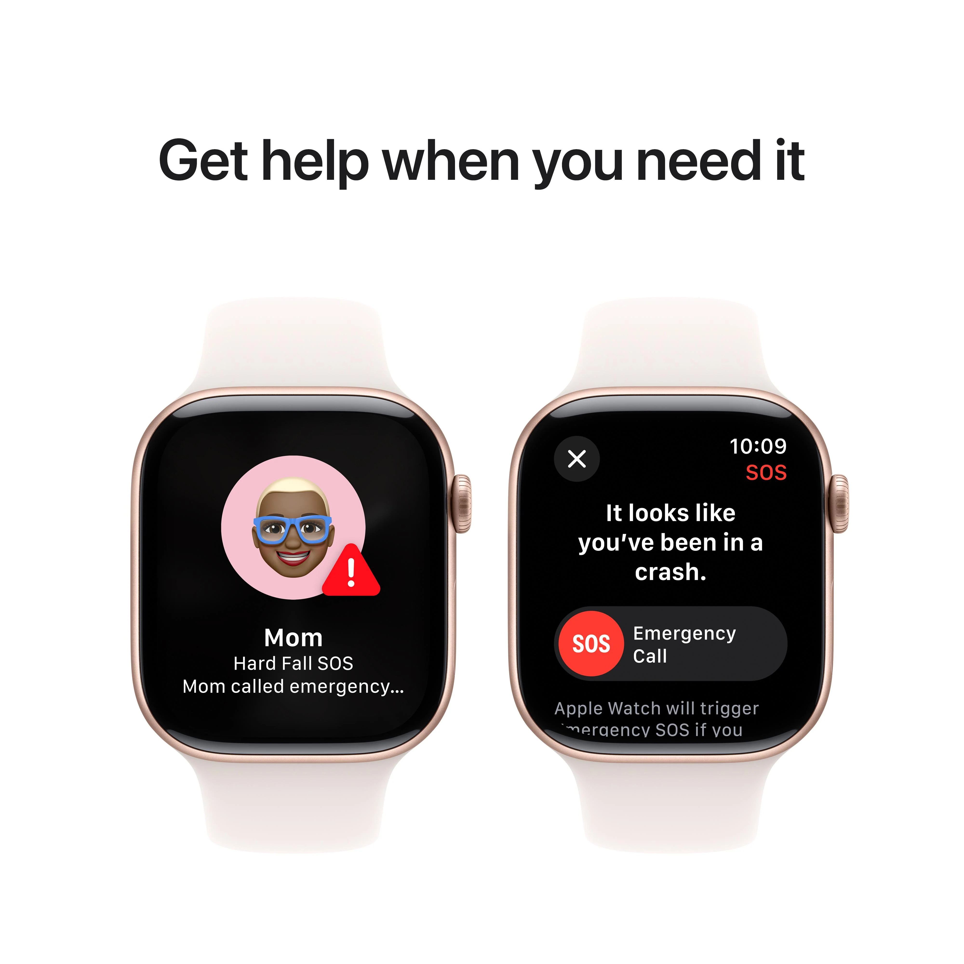 Apple Watch Series 10 GPS 46mm Rose Gold Aluminum Case with Light Blush Sport Band - M/L - Image 6