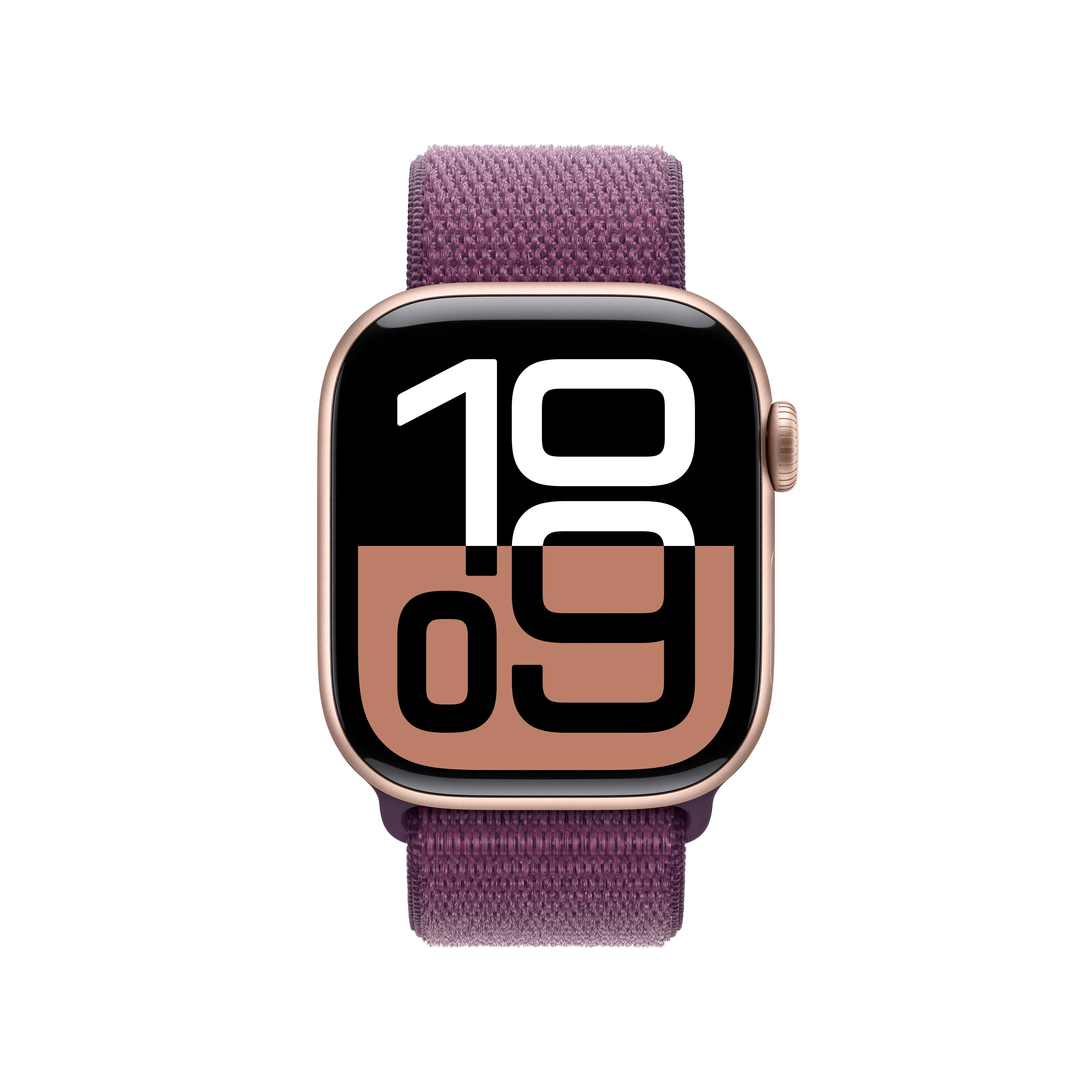 Apple Watch Series 10 GPS 42mm Rose Gold Aluminum Case with Plum Sport Loop - Image 2