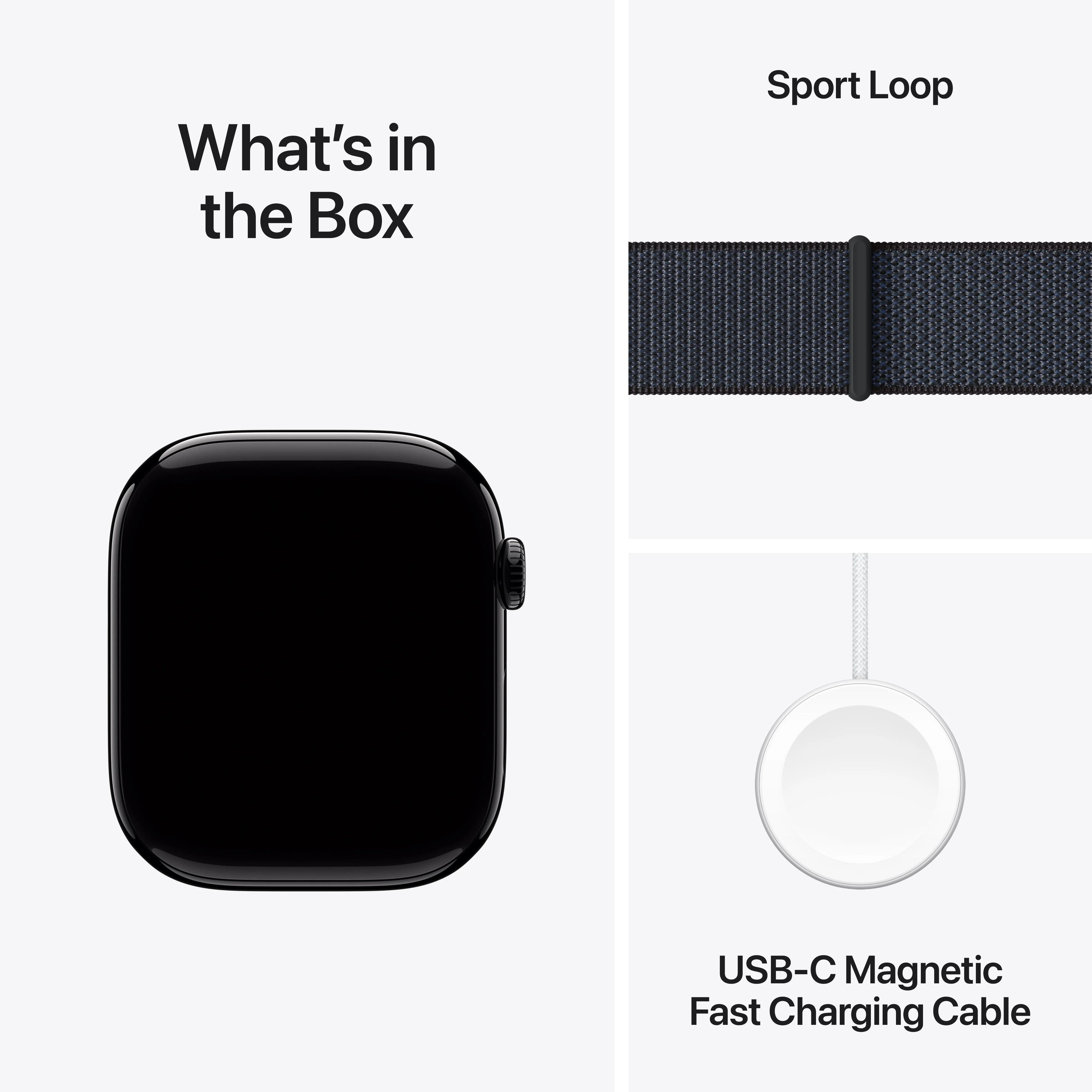 Apple Watch Series 10 GPS 46mm Jet Black Aluminum Case with Ink Sport Loop - Image 9
