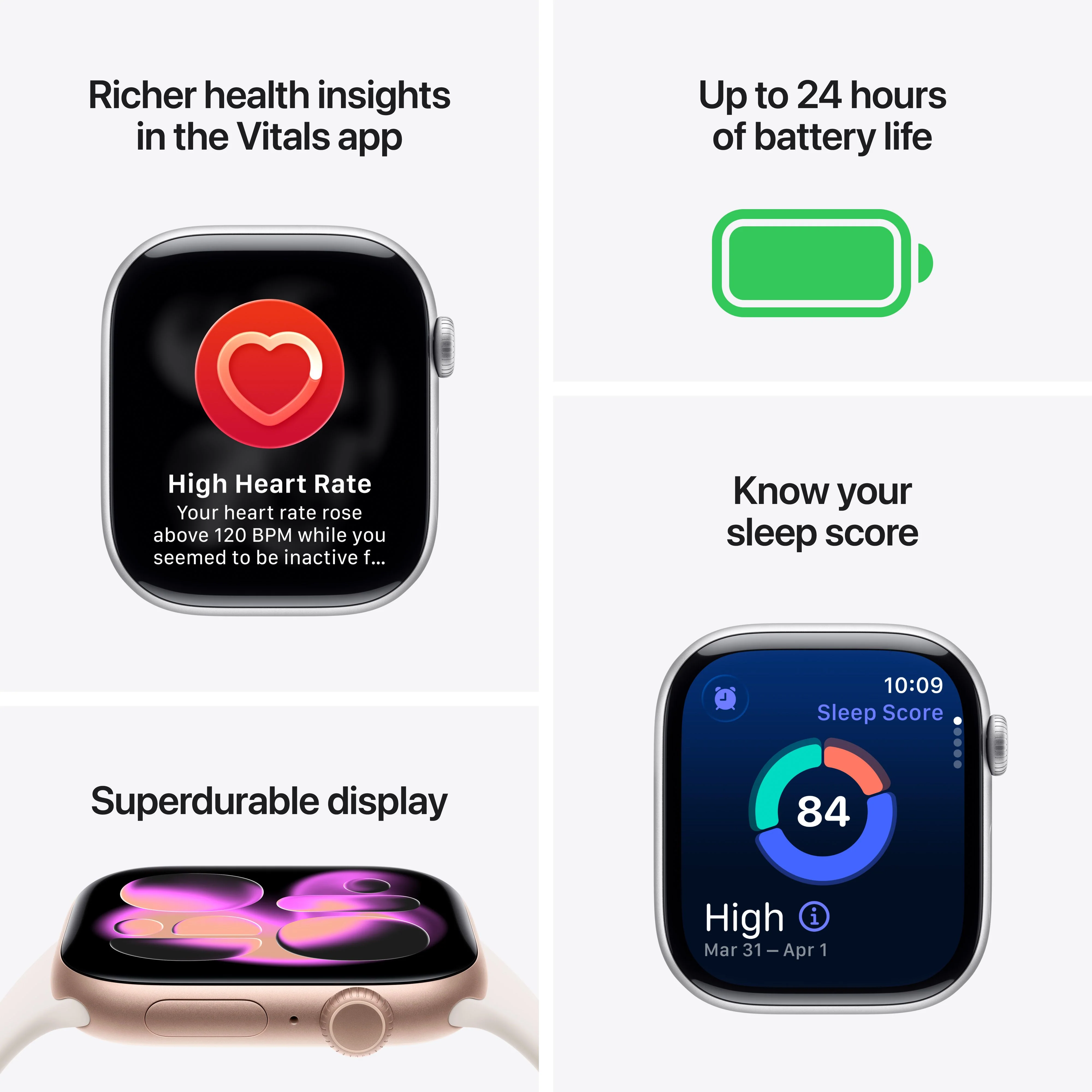 Apple Watch Series 11 GPS + Cellular 46mm Slate Titanium Case with Slate Milanese Loop - S/M - Image 3