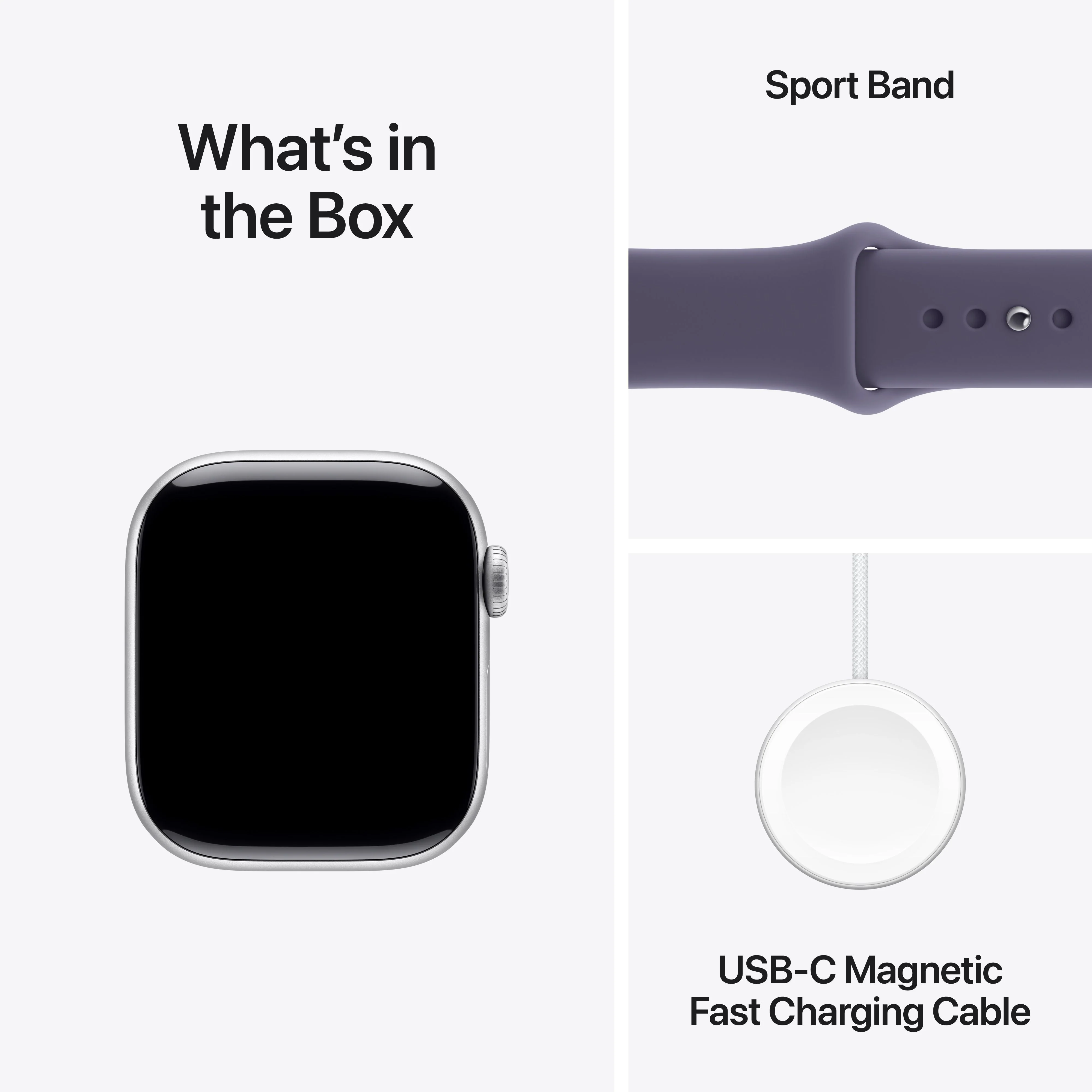 Apple Watch Series 11 GPS + Cellular 42mm Silver Aluminium Case with Purple Fog Sport Band - M/L - Image 8