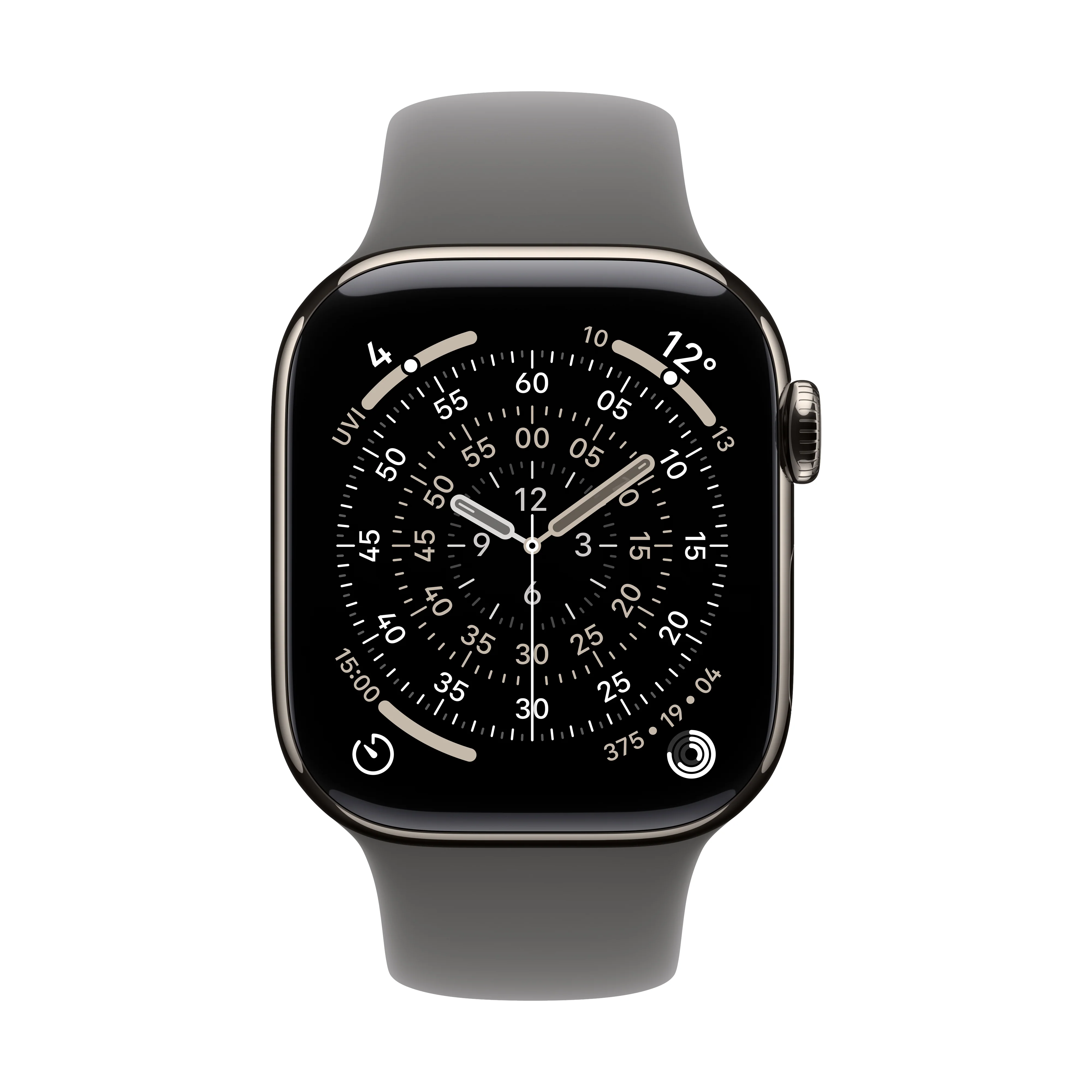 Apple Watch Series 11 GPS + Cellular 42mm Natural Titanium Case with Stone Grey Sport Band - M/L - Image 10