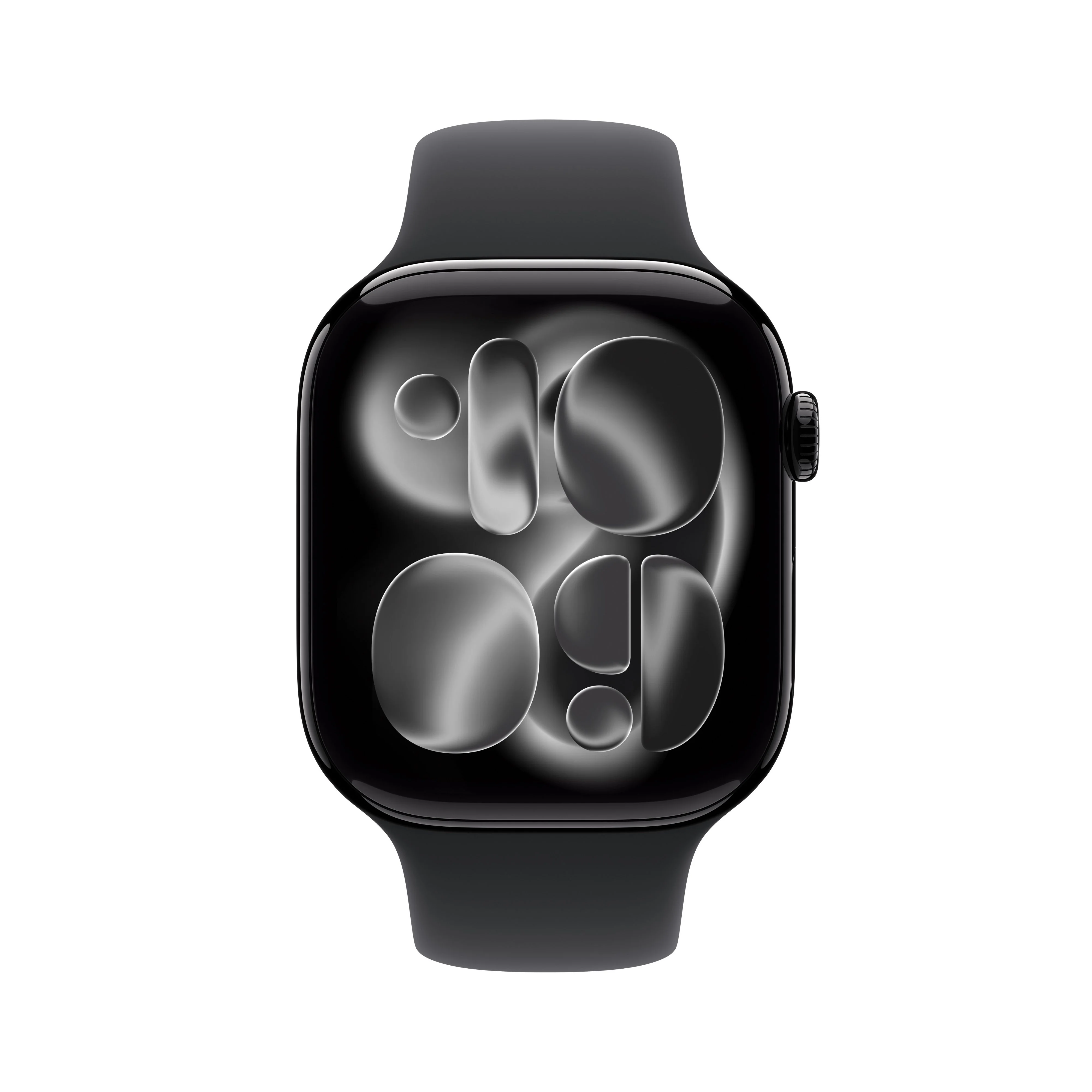 Apple Watch Series 11 GPS + Cellular 46mm Jet Black Aluminium Case with Black Sport Band - M/L - Image 2