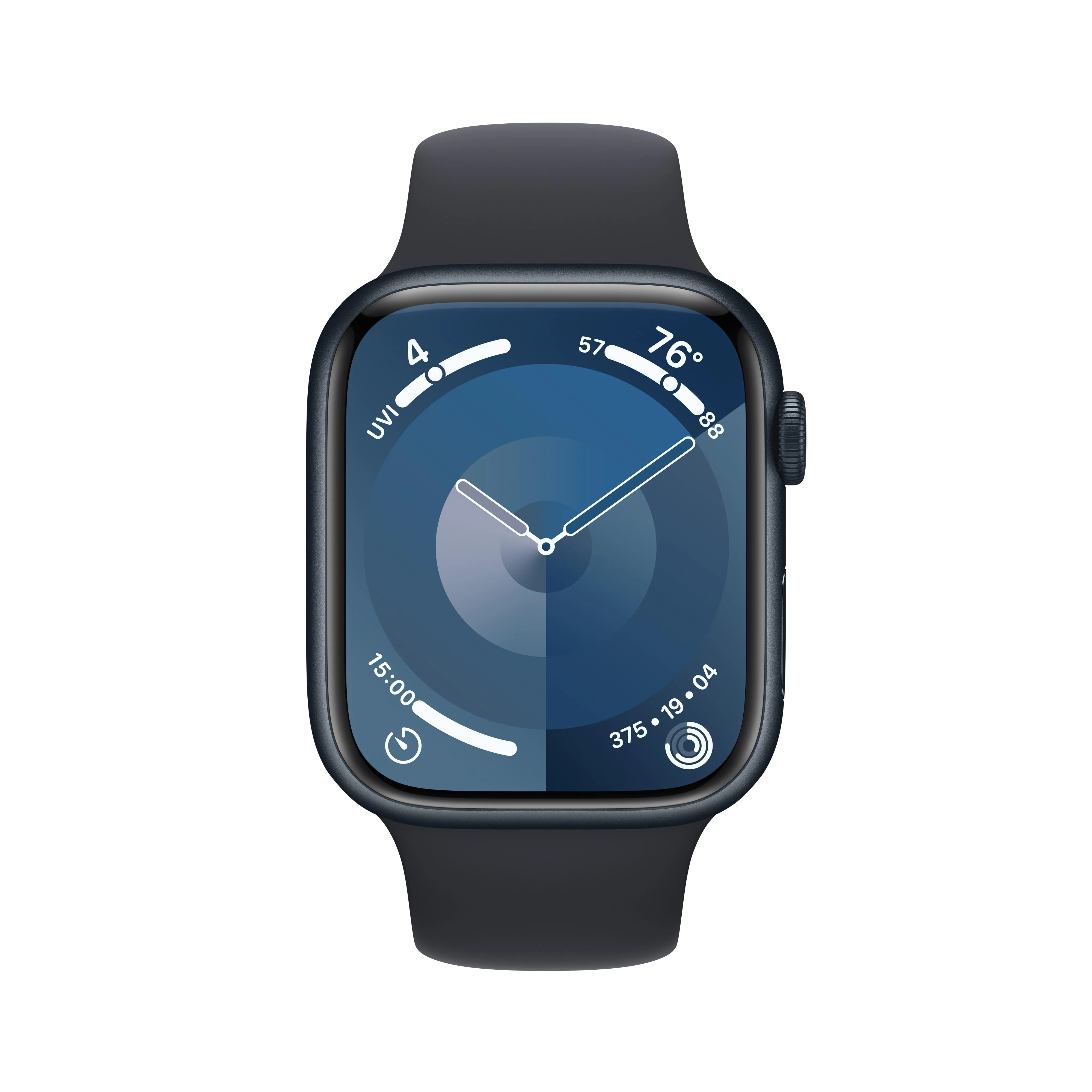 Apple Watch Series 9 GPS 45mm Midnight Aluminum Case with Midnight Sport Band - M/L - Image 2