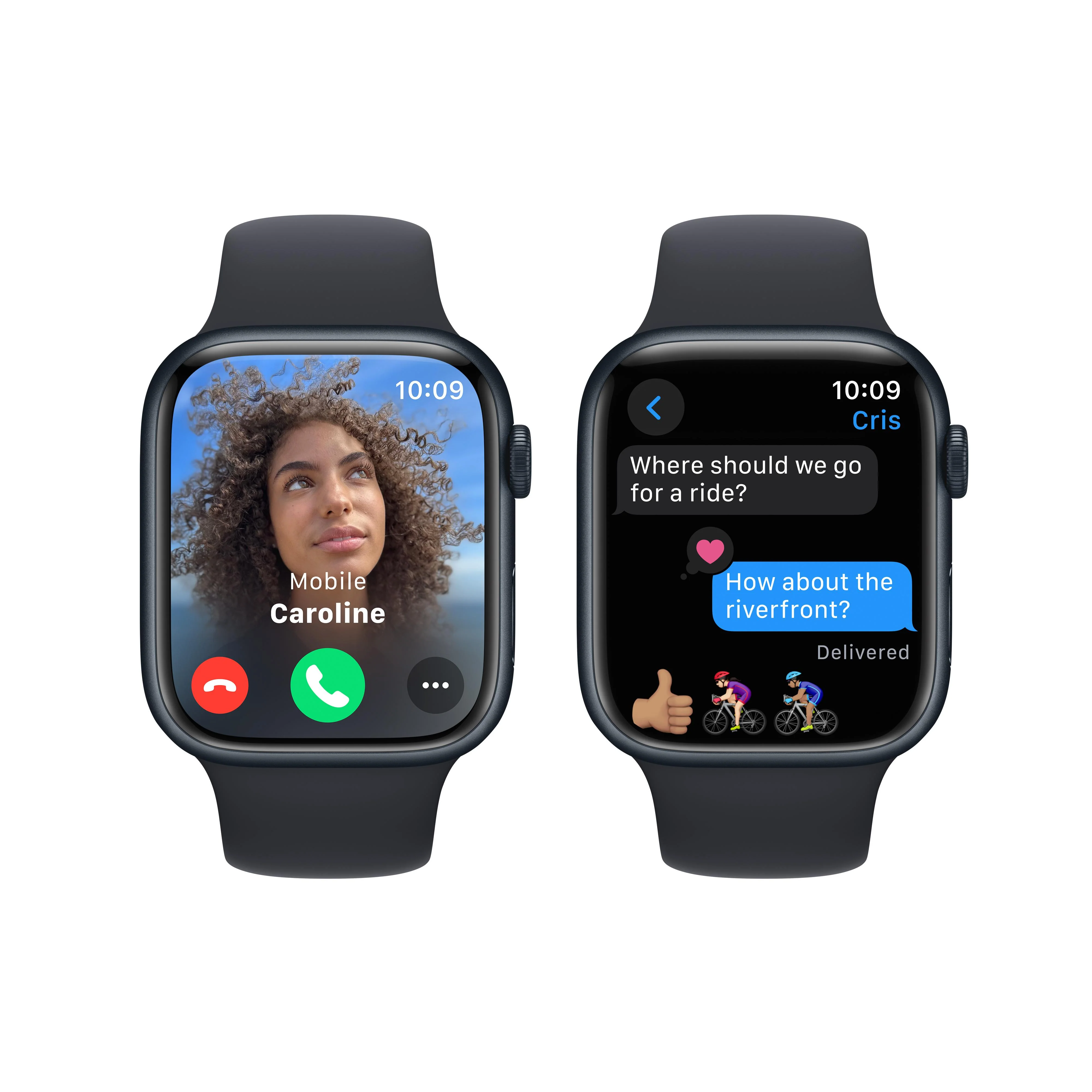 Apple Watch Series 9 GPS 45mm Midnight Aluminum Case with Midnight Sport Band - M/L - Image 6