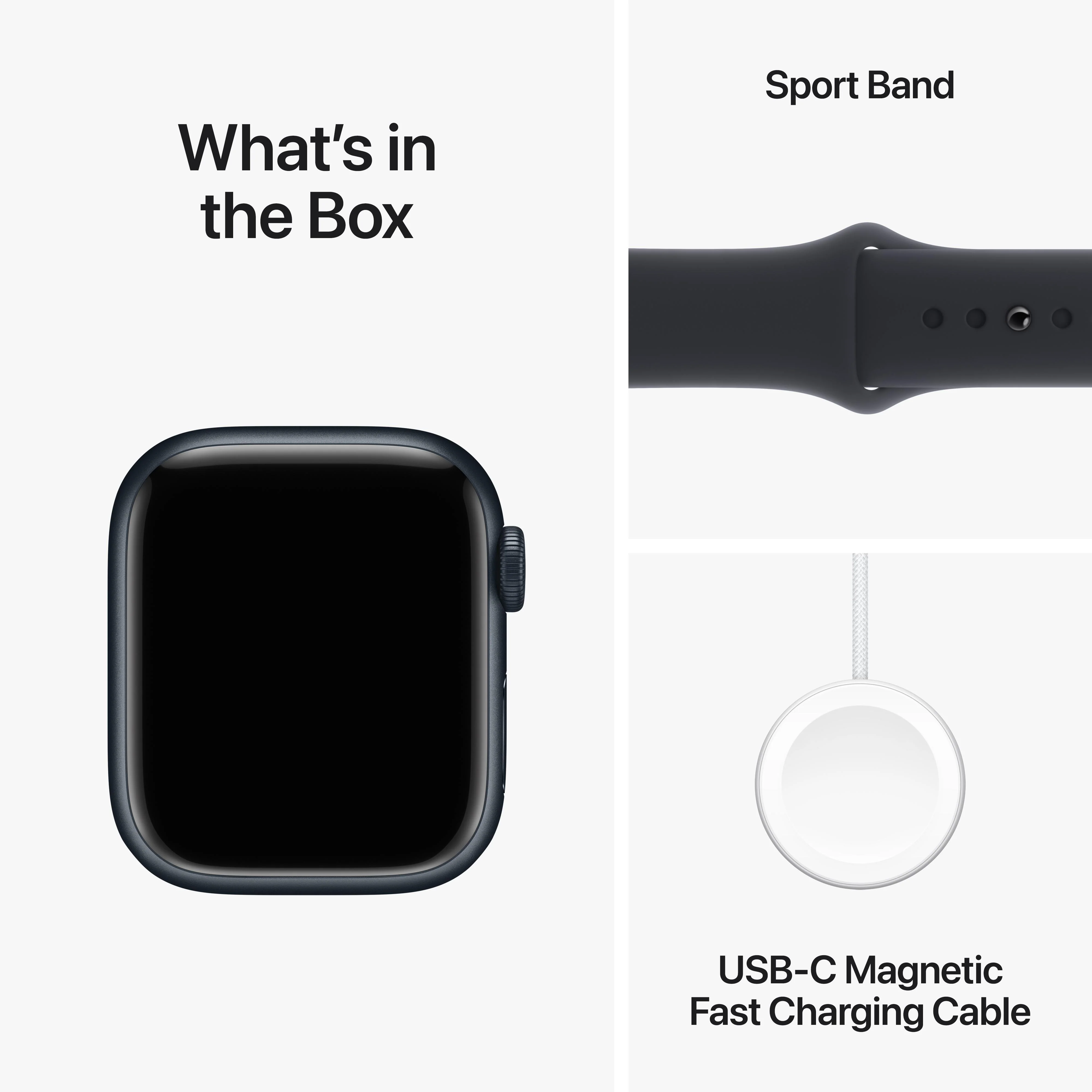 Apple Watch Series 9 GPS + Cellular 41mm Midnight Aluminum Case with Midnight Sport Band - M/L - Image 10