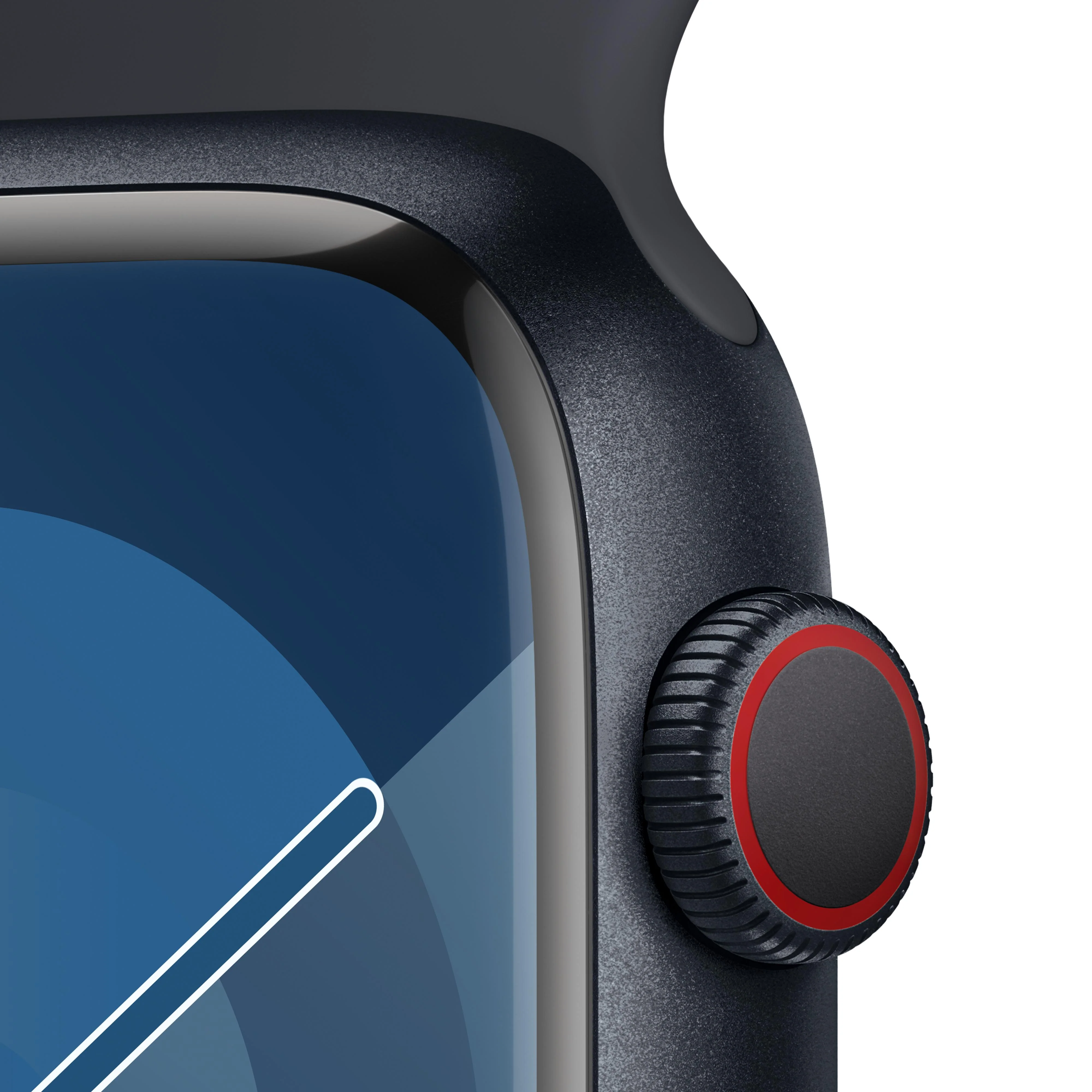 Apple Watch Series 9 GPS + Cellular 45mm Midnight Aluminum Case with Midnight Sport Band - M/L - Image 3