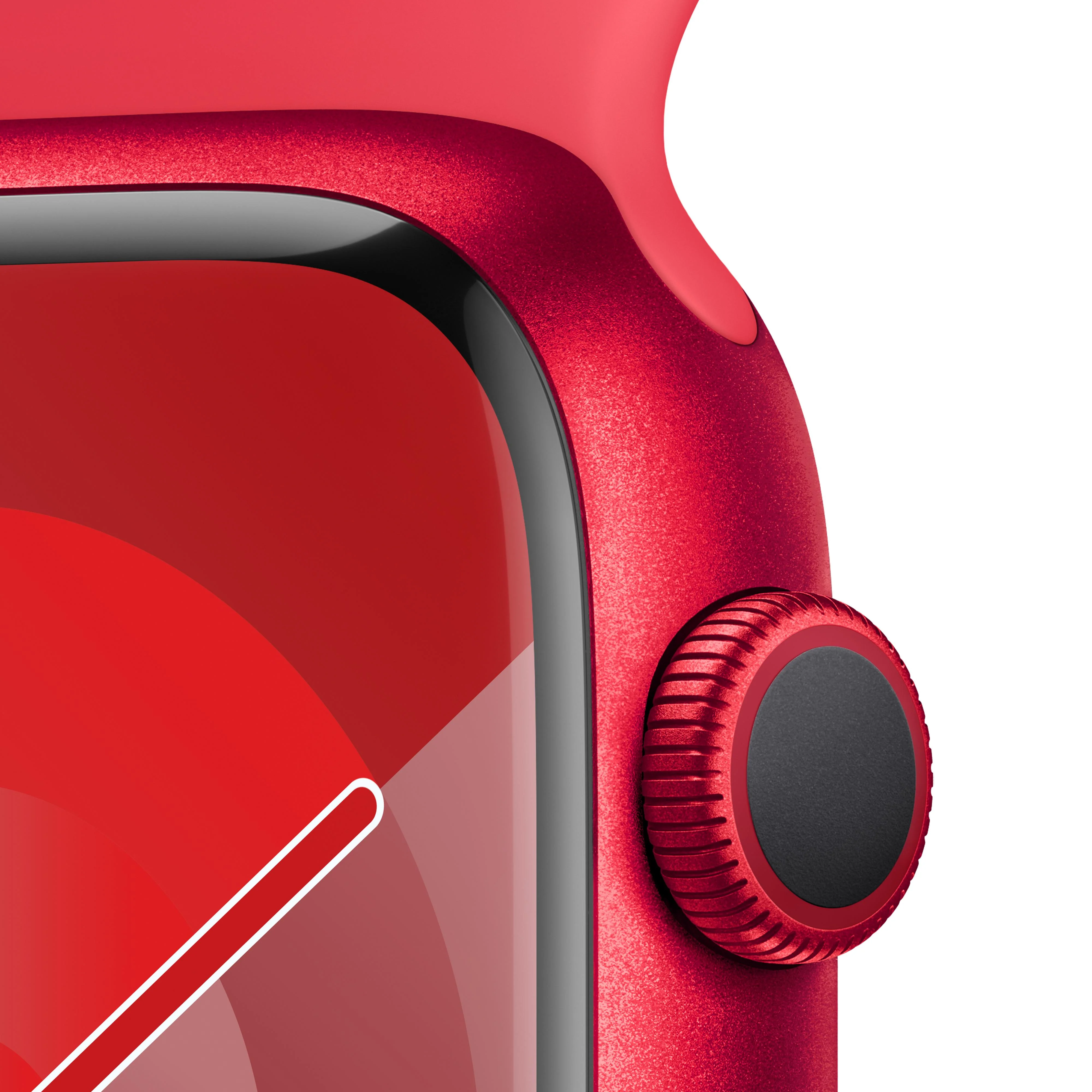 Apple Watch Series 9 GPS 45mm (PRODUCT)RED Aluminum Case with (PRODUCT)RED Sport Band - M/L - Image 3