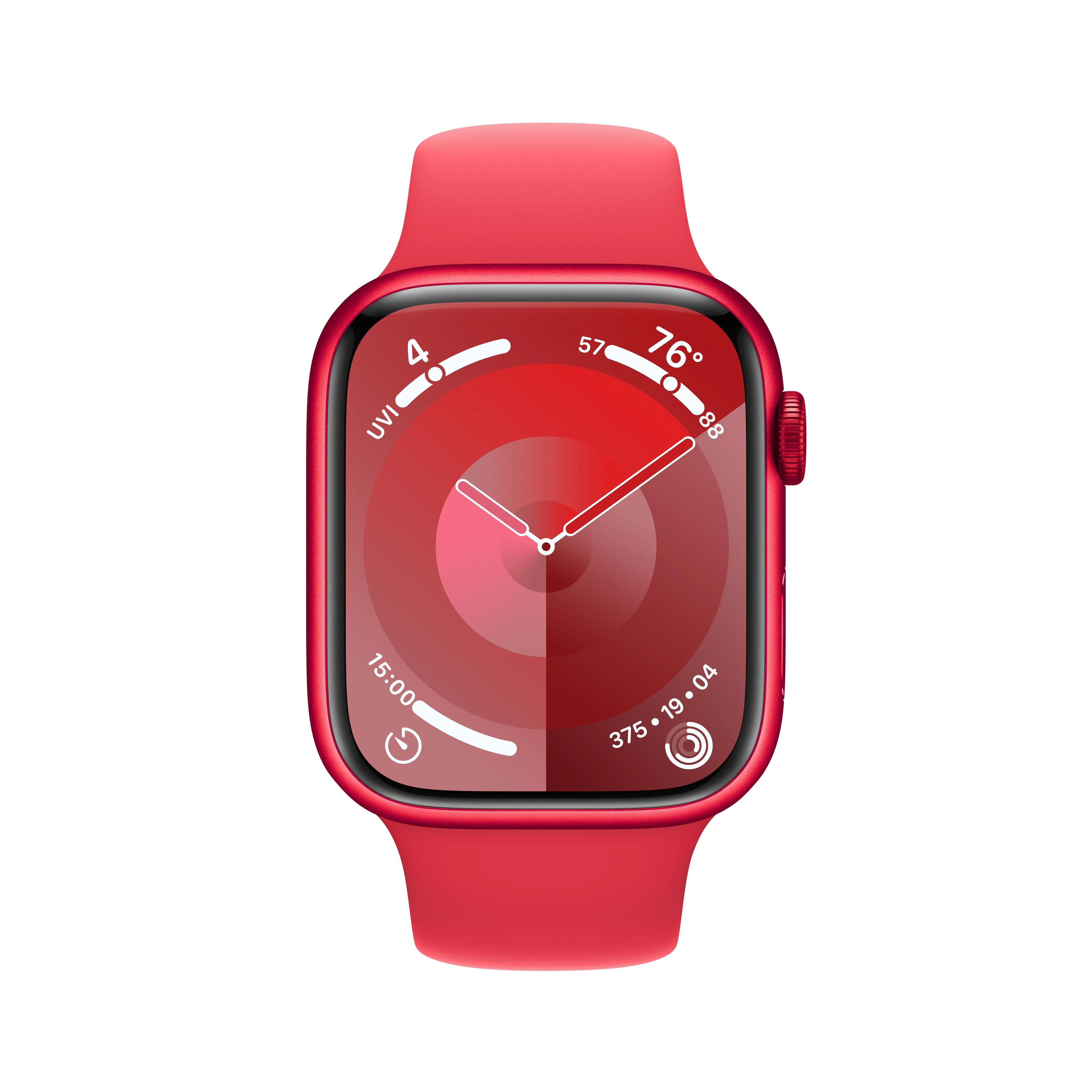 Apple Watch Series 9 GPS + Cellular 45mm (PRODUCT)RED Aluminum Case with (PRODUCT)RED Sport Band - S/M - Image 2