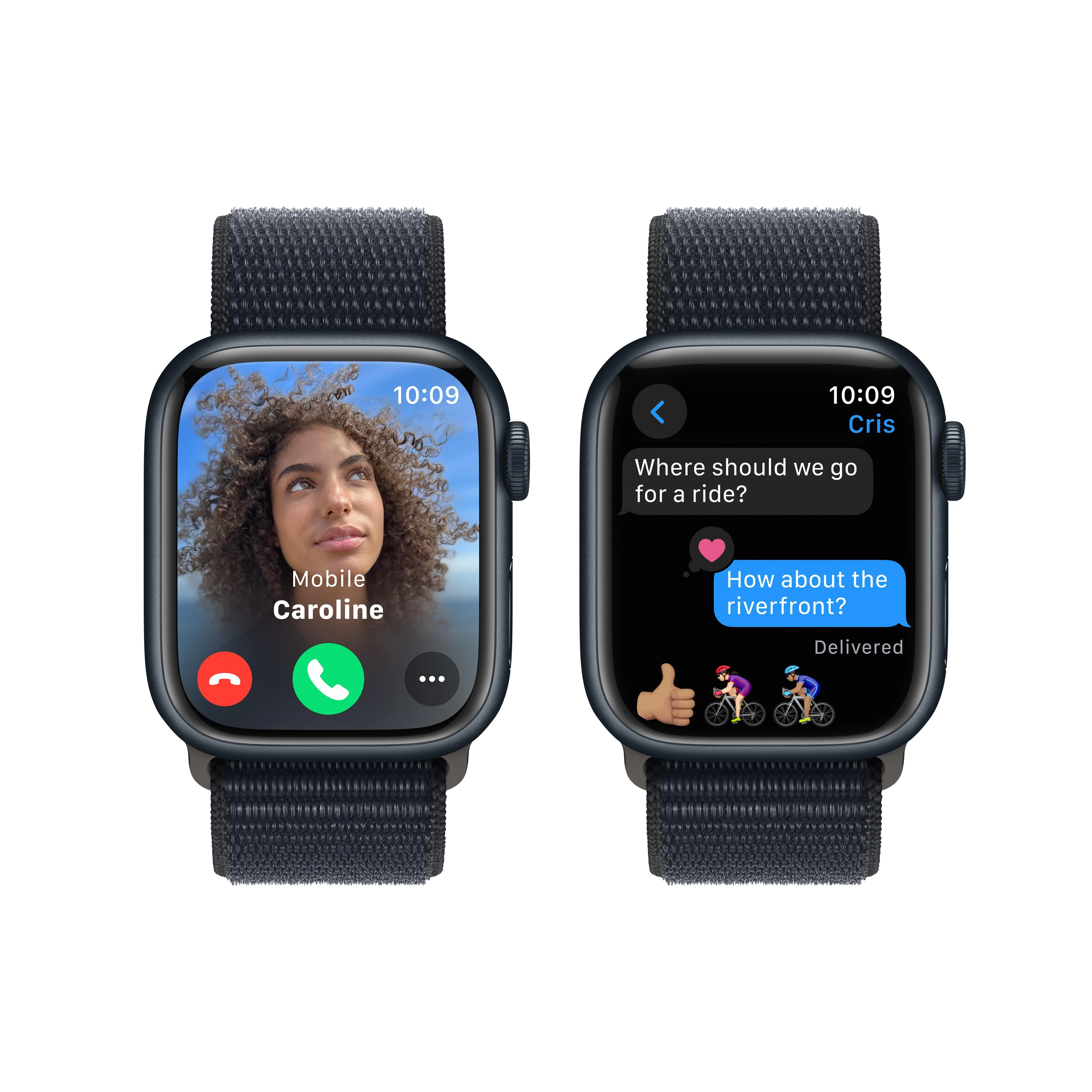 Apple Watch Series 9 GPS 41mm Midnight Aluminum Case with Midnight Sport Loop - Image 6