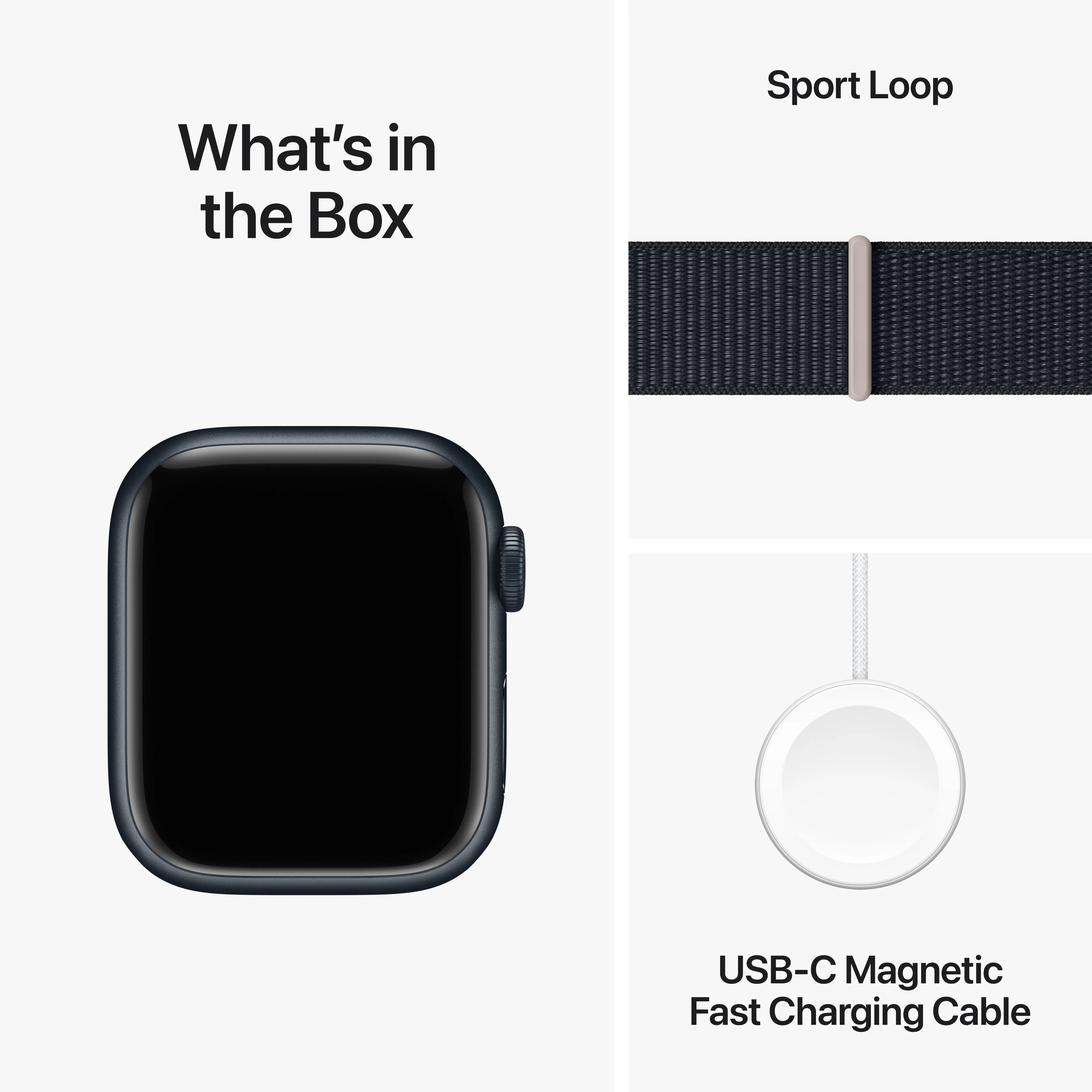 Apple Watch Series 9 GPS + Cellular 41mm Midnight Aluminum Case with Midnight Sport Loop - Image 10