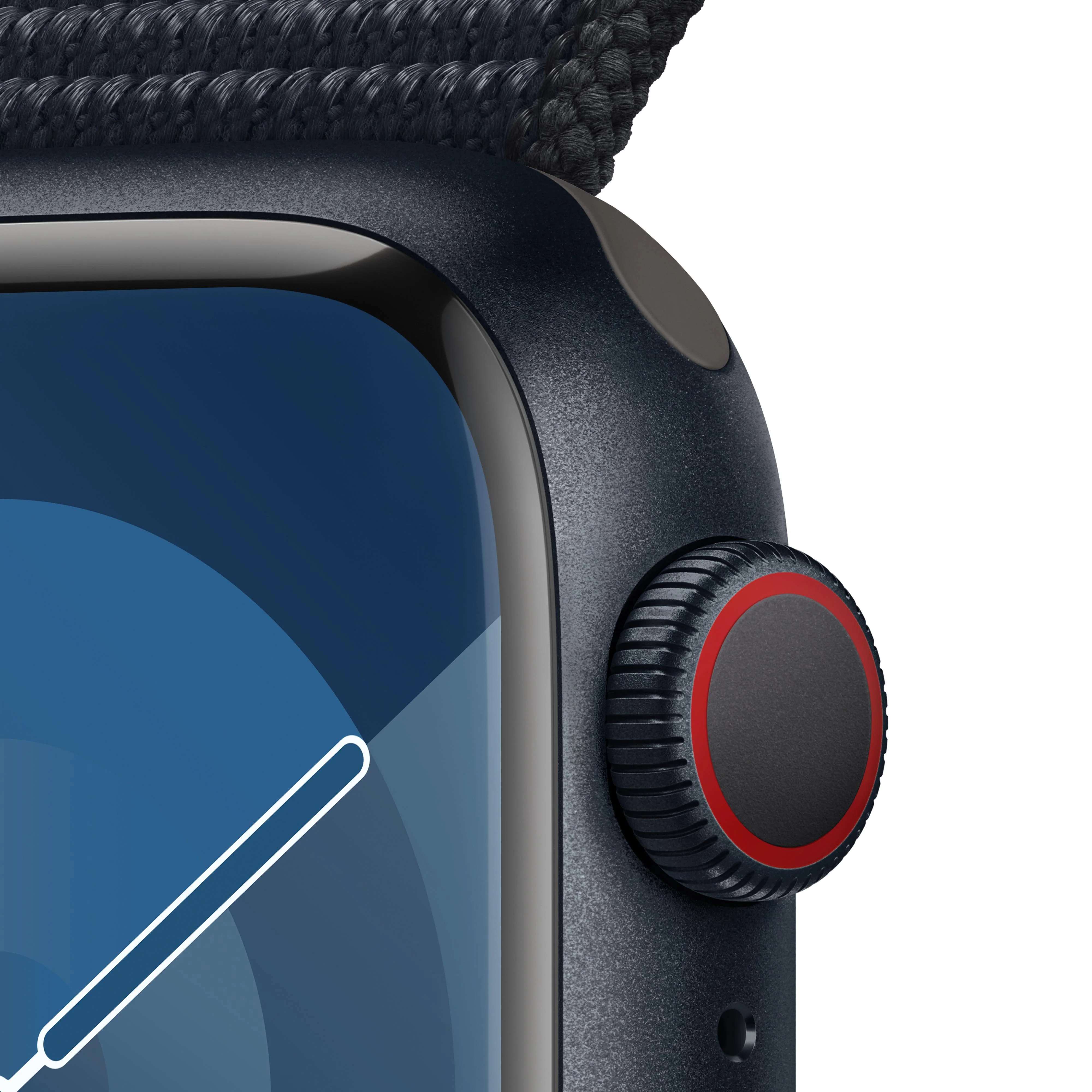 Apple Watch Series 9 GPS + Cellular 41mm Midnight Aluminum Case with Midnight Sport Loop - Image 3