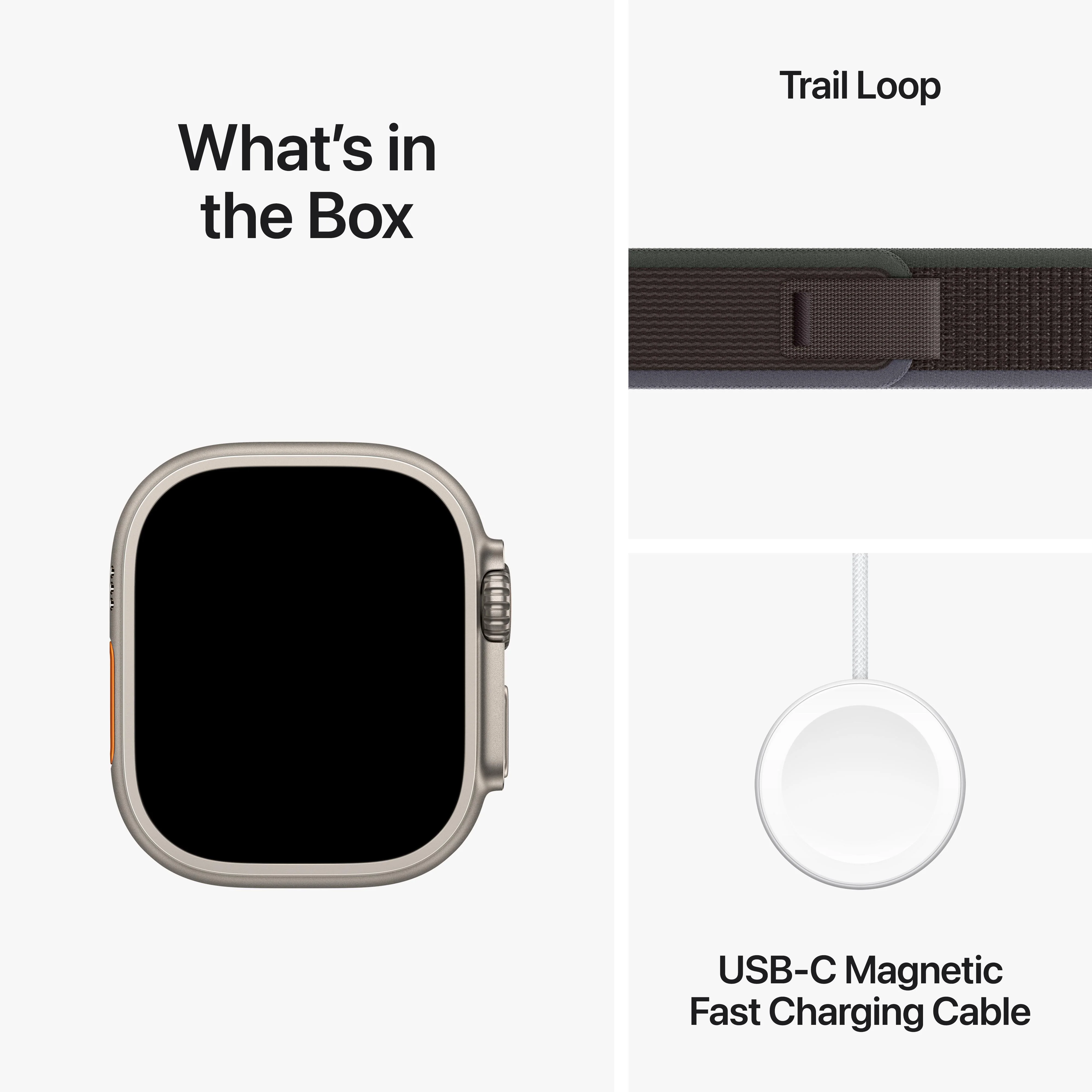 Apple Watch Ultra 2 GPS + Cellular 49mm Titanium Case with Blue/Black Trail Loop - M/L - Image 9