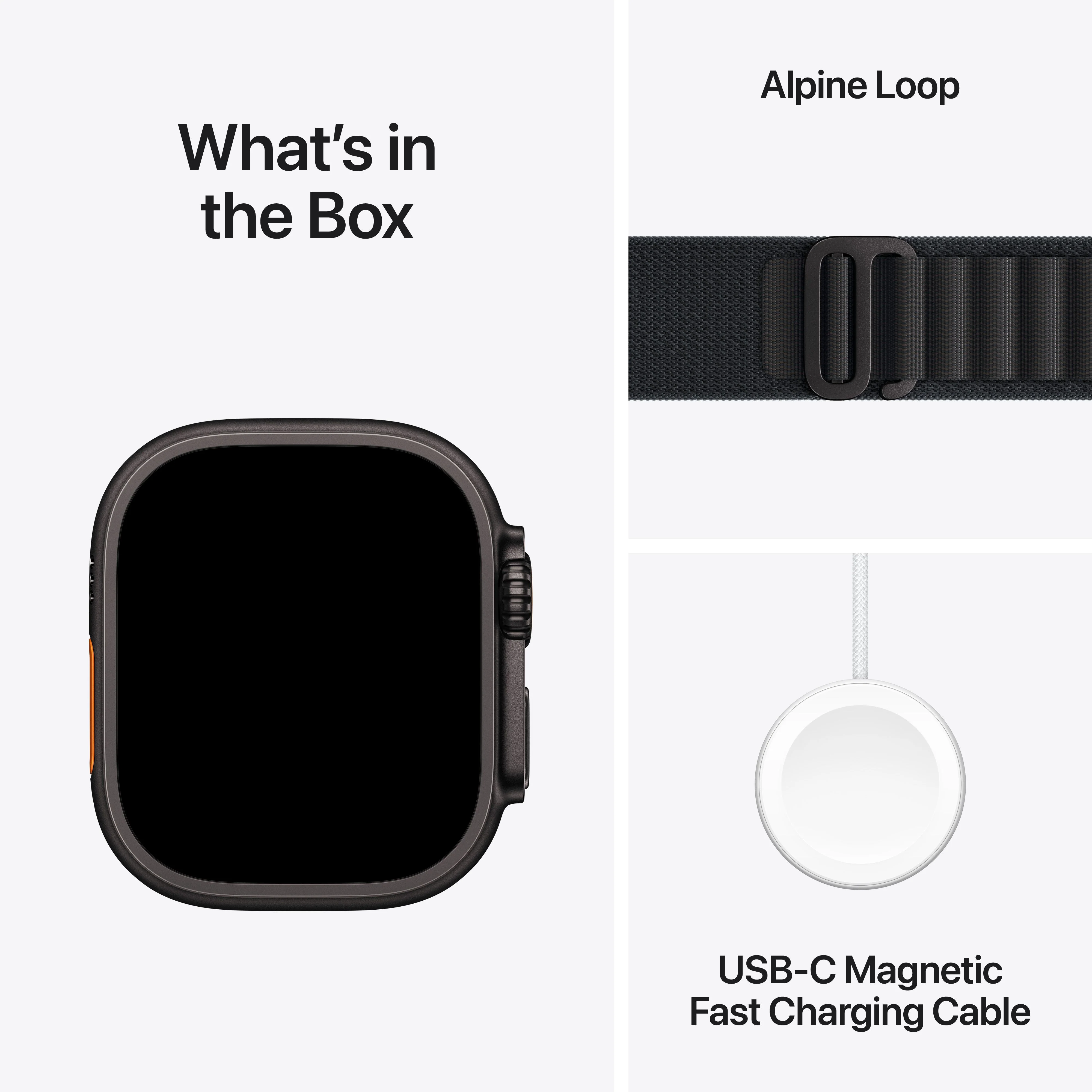 Apple Watch Ultra 3 GPS + Cellular 49mm Black Titanium Case with Black Alpine Loop - Small - Image 7