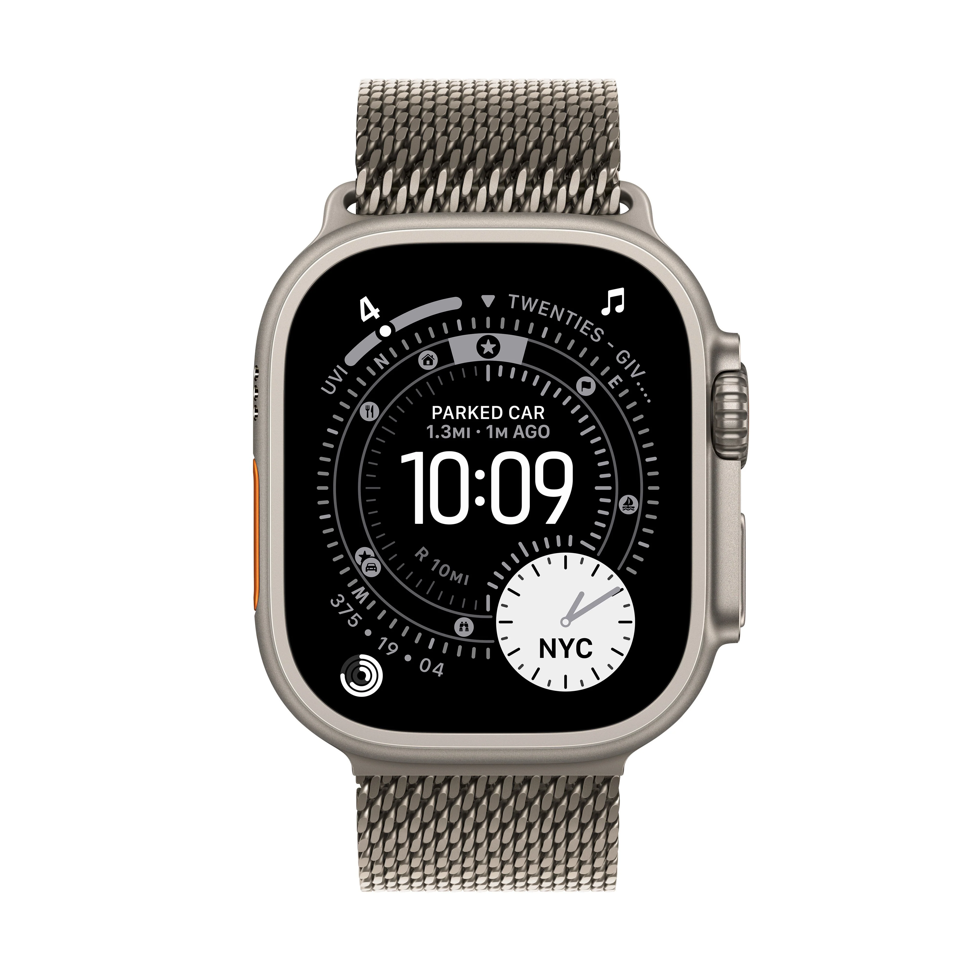 Apple Watch Ultra 3 GPS + Cellular 49mm Natural Titanium Case with Natural Titanium Milanese Loop - Medium - Image 2