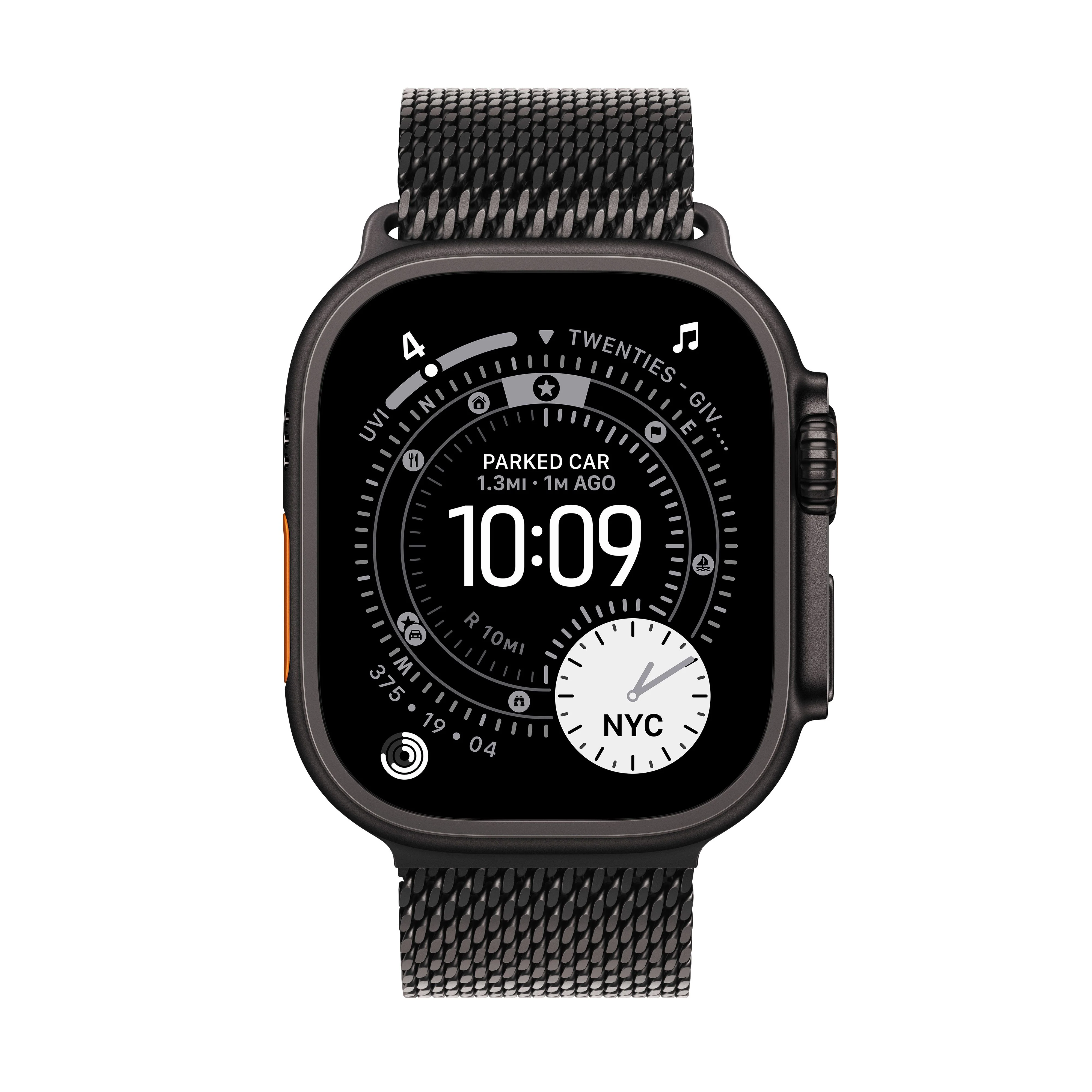 Apple Watch Ultra 3 GPS + Cellular 49mm Black Titanium Case with Black Titanium Milanese Loop - Large - Image 2