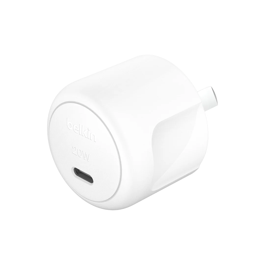 BELKIN BoostCharge USB-C Cubic 20w Wall Charger - White - Image 2