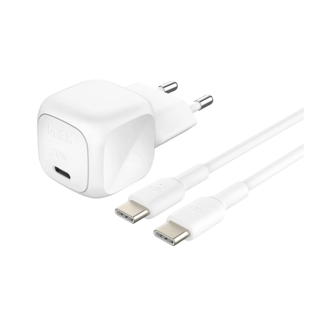 BELKIN BoostCharge USB-C Cubic 20w Wall Charger - White - Image 6
