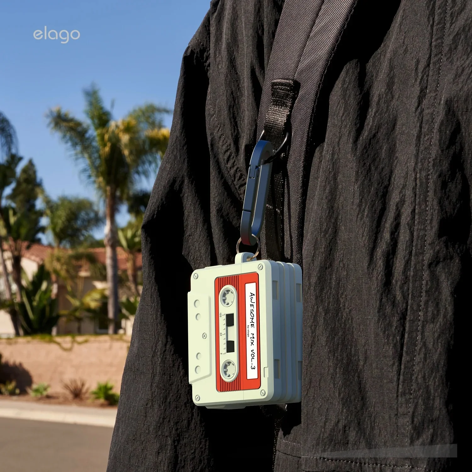 ELAGO Cassette Tape Hang Case For Airpos Pro 3 - Beige - Image 3