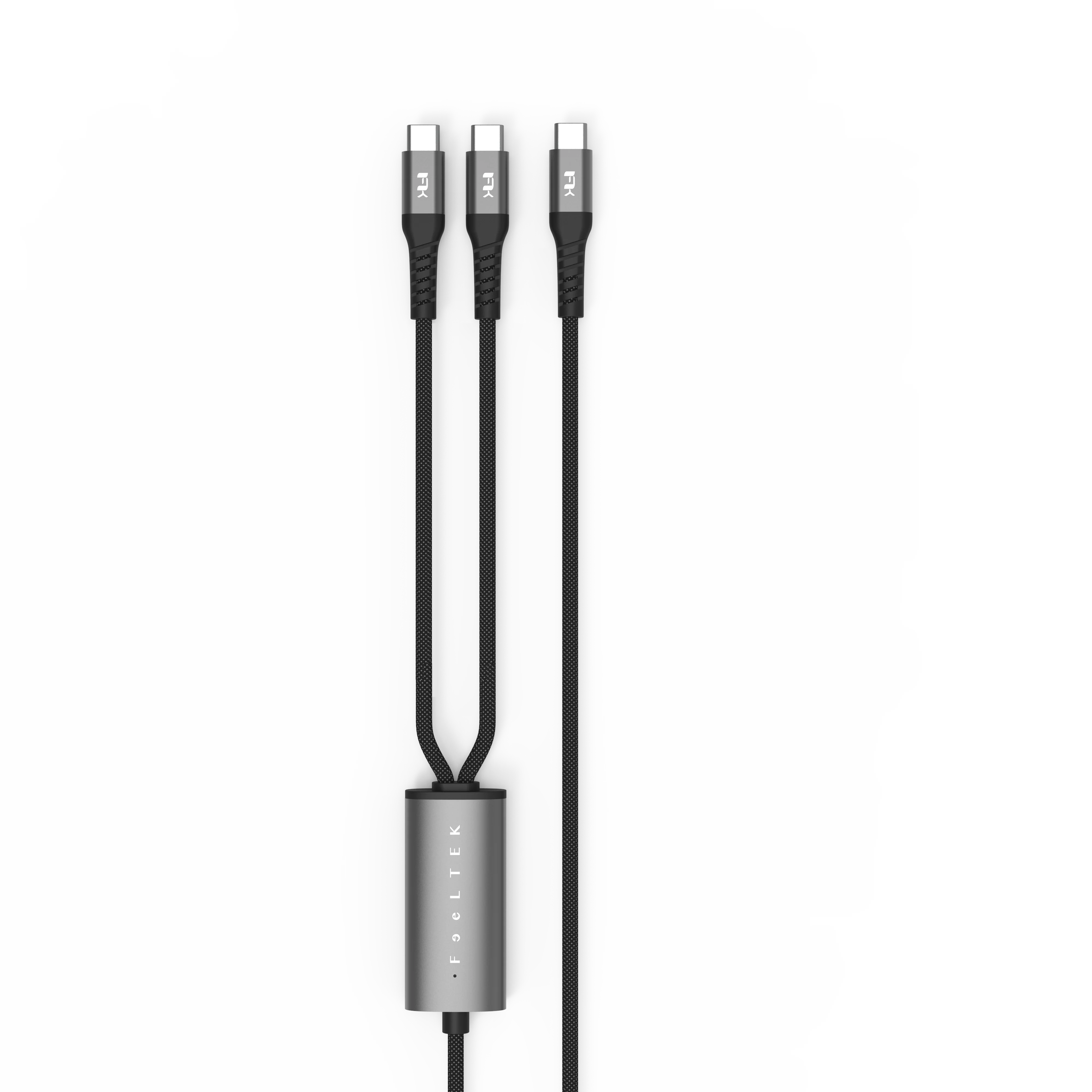 FEELTEK Gemini USB C to Dual C Splitter Charge Cable 100W 1.5m