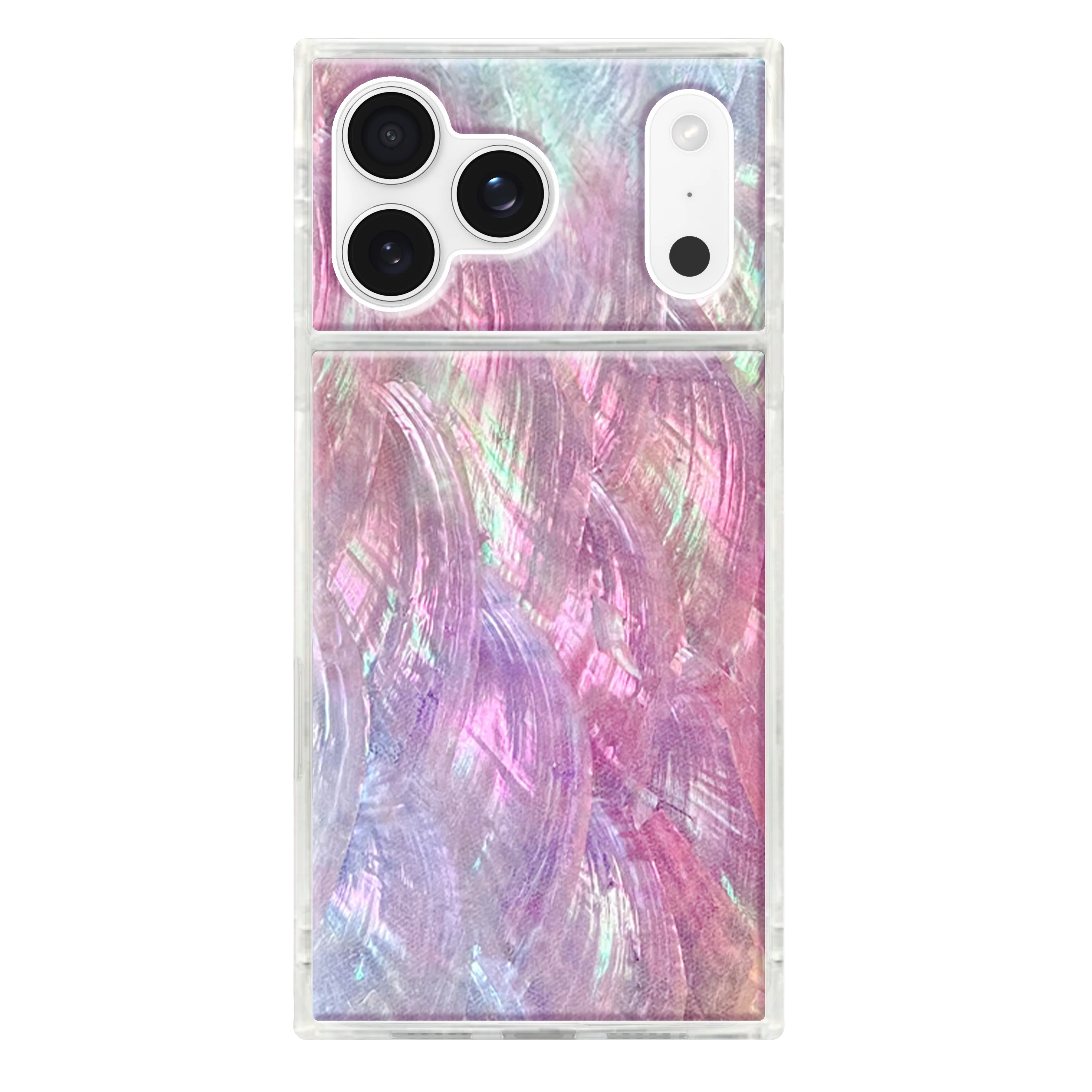 FLAUNT Square Printed MagSafe Case for iPhone 17 Pro Max - Pink Mother of Pearl