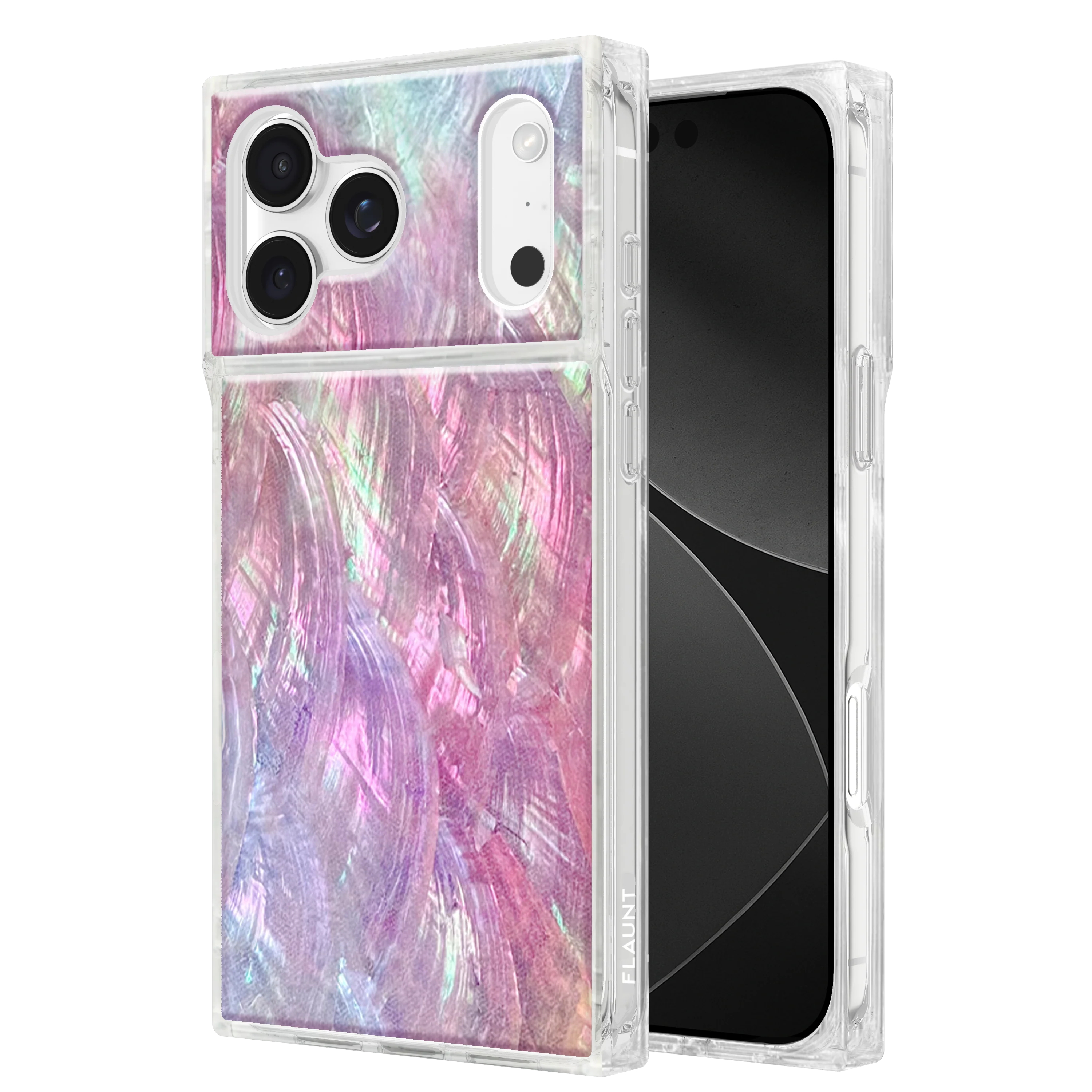 FLAUNT Square Printed MagSafe Case for iPhone 17 Pro Max - Pink Mother of Pearl - Image 2