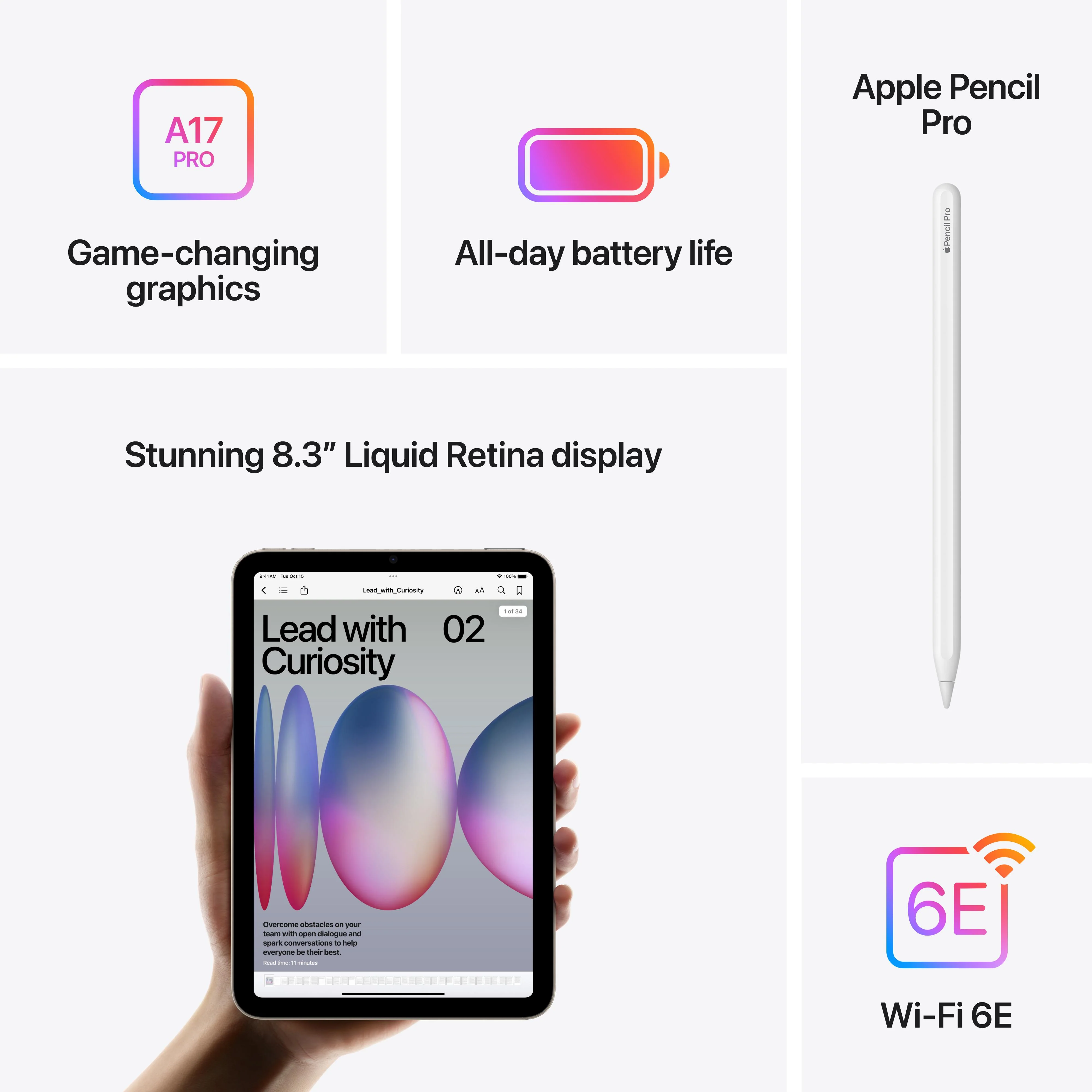 iPad mini Wi-Fi 256GB - Starlight (A17 Pro) - Image 7