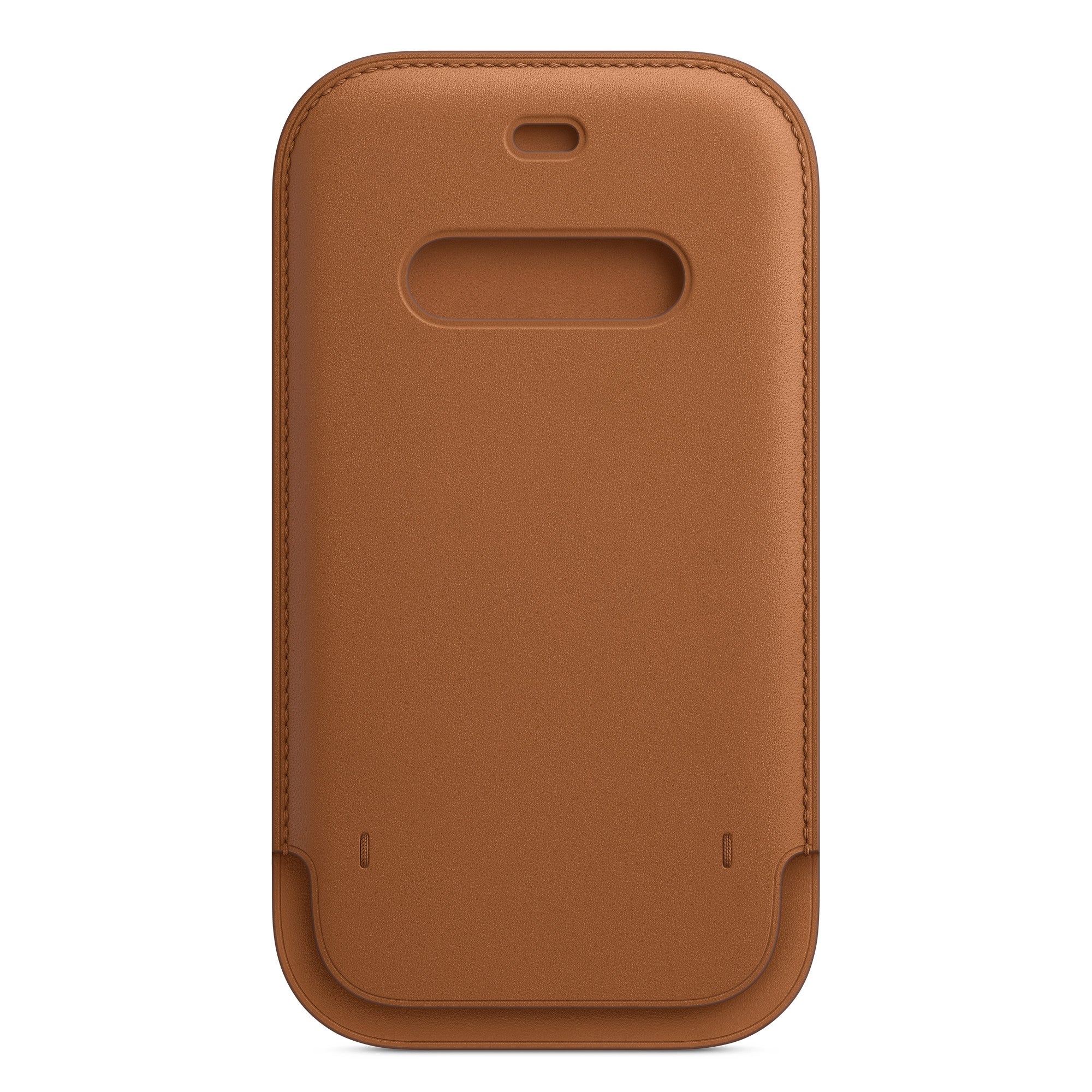 iPhone 12 | 12 Pro Leather Sleeve with MagSafe - Saddle Brown - Image 3