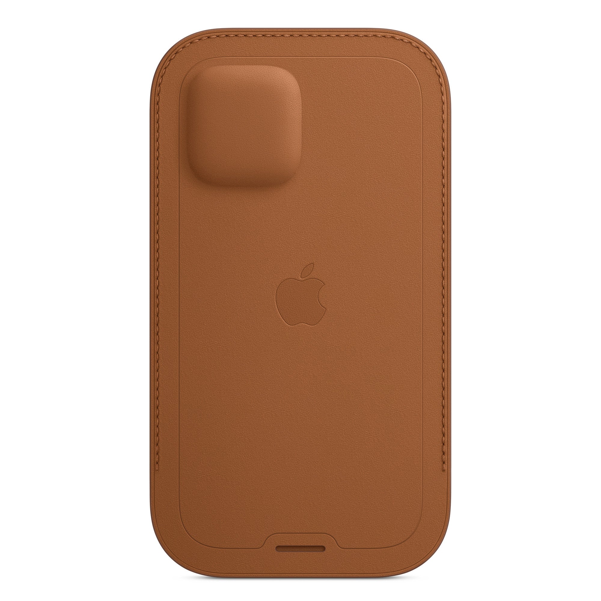 iPhone 12 | 12 Pro Leather Sleeve with MagSafe - Saddle Brown - Image 4