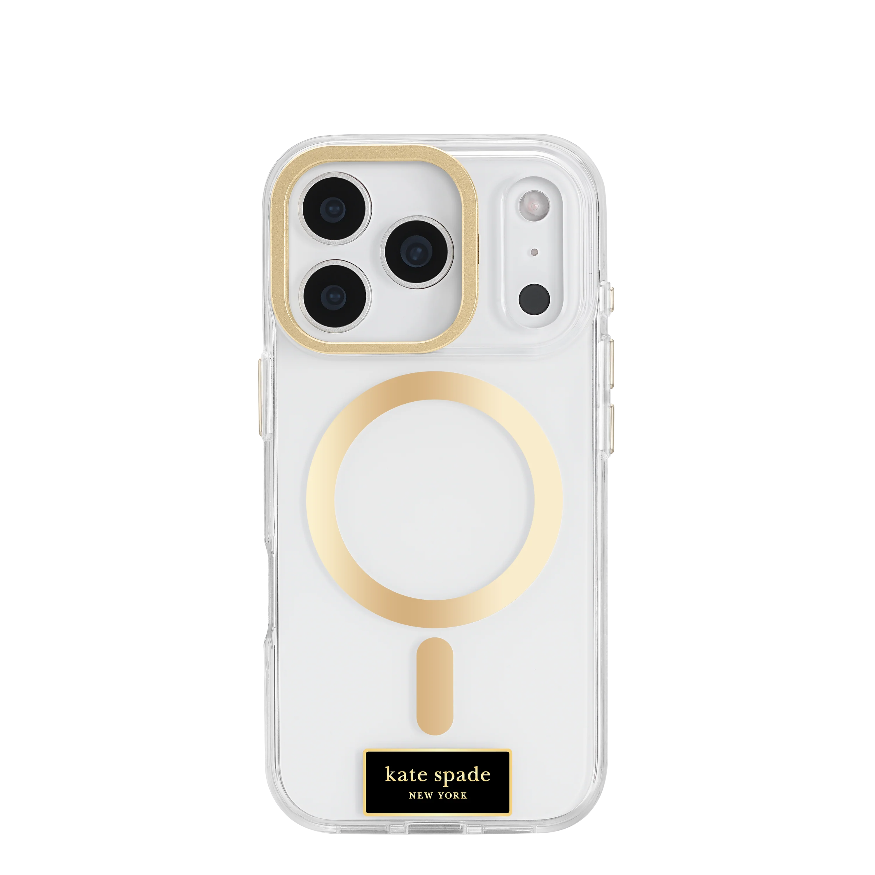 KATE SPADE Icon with Stand MagSafe Case for iPhone 17 Pro - Clear/Gold