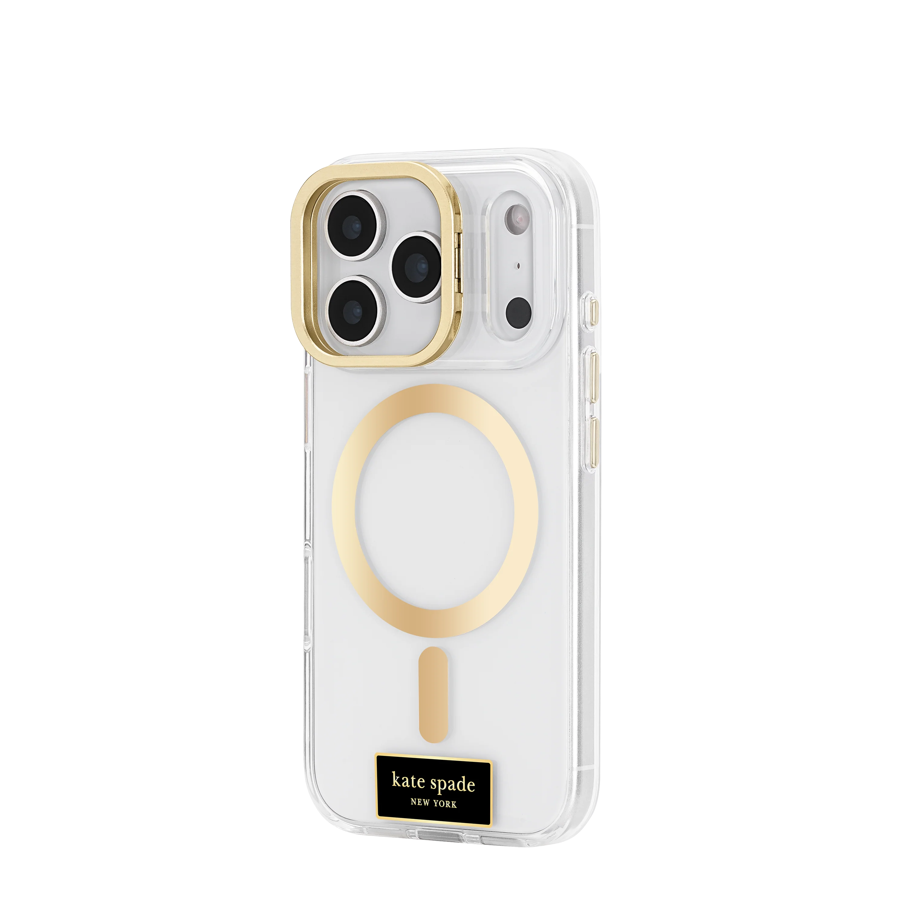 KATE SPADE Icon with Stand MagSafe Case for iPhone 17 Pro - Clear/Gold - Image 3