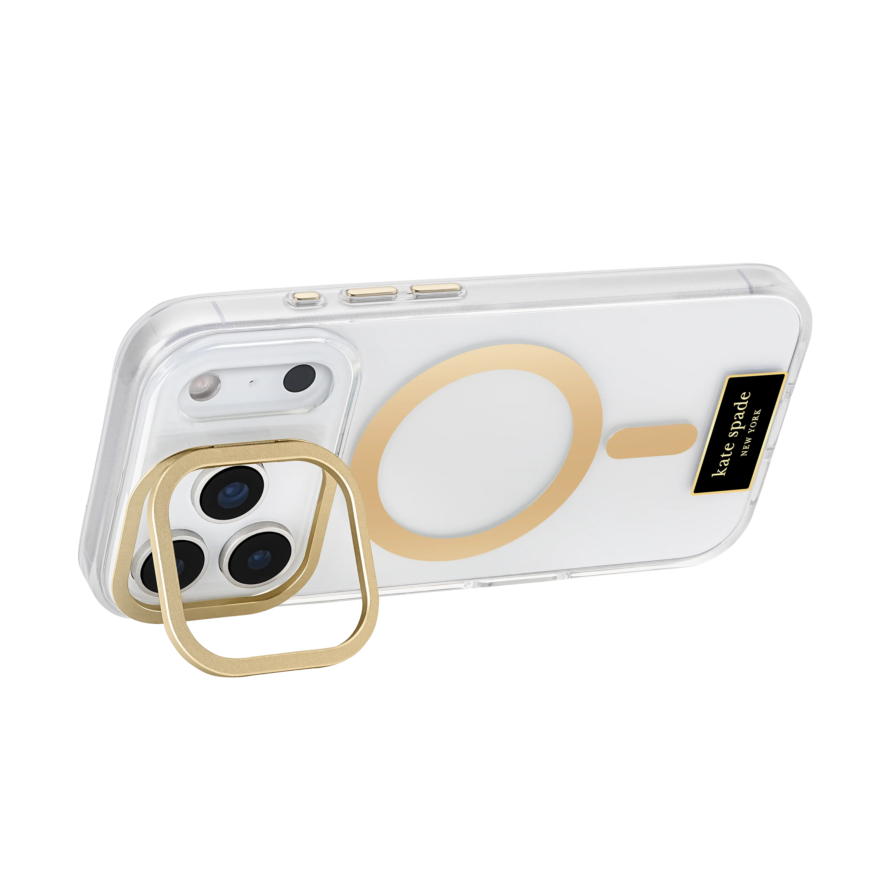 KATE SPADE Icon with Stand MagSafe Case for iPhone 17 Pro - Clear/Gold - Image 9