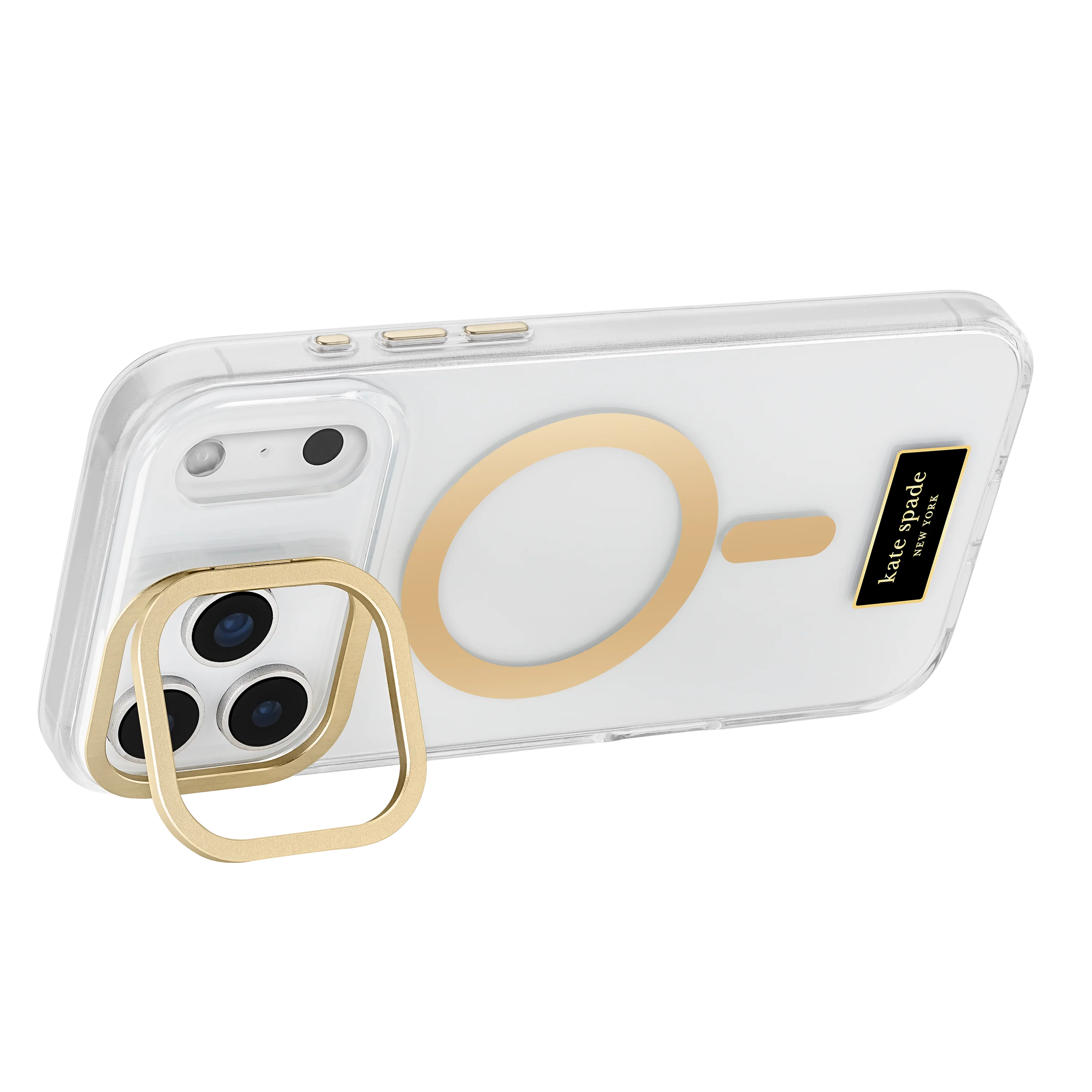KATE SPADE Icon with Stand MagSafe Case for iPhone 17 Pro Max - Clear/Gold - Image 10