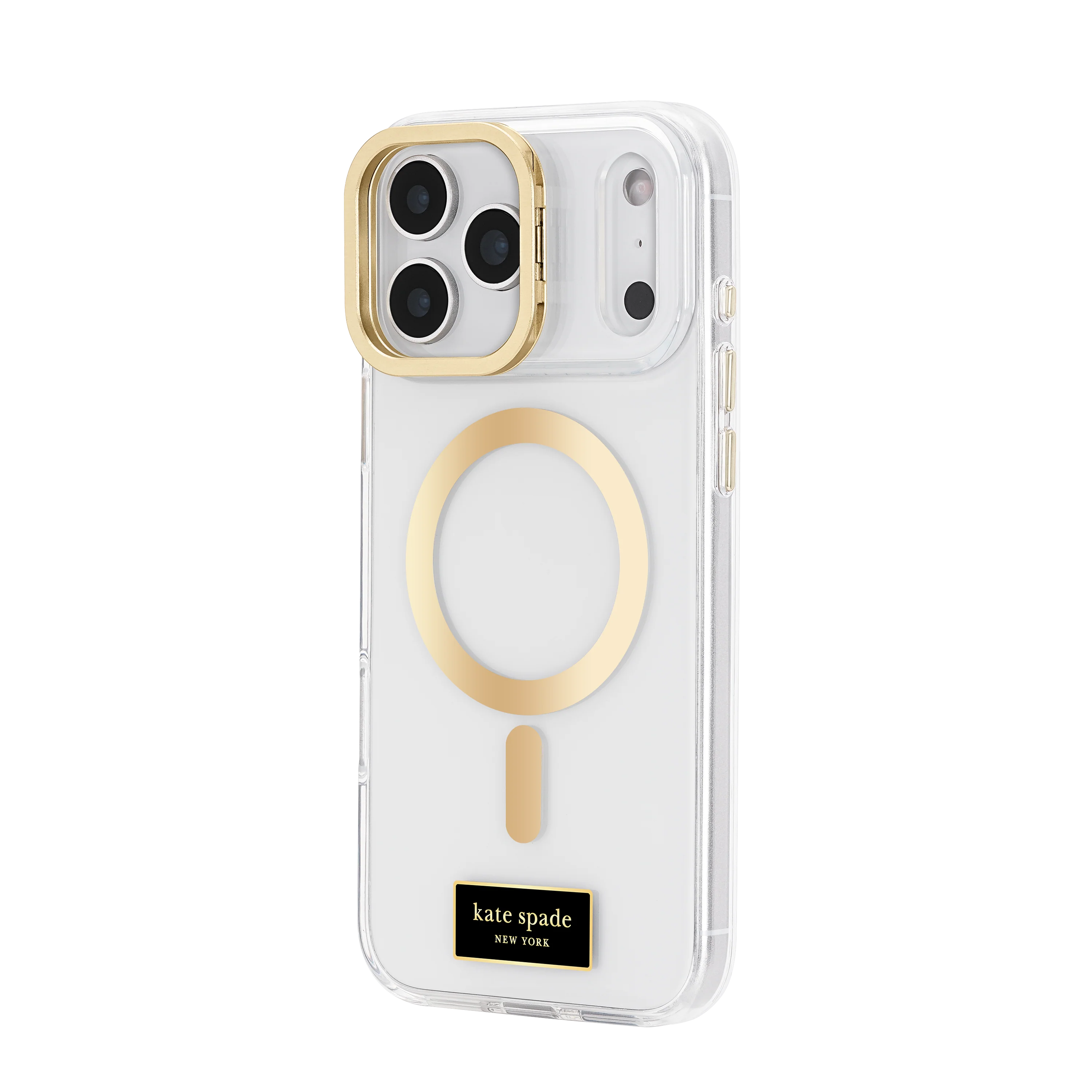 KATE SPADE Icon with Stand MagSafe Case for iPhone 17 Pro Max - Clear/Gold - Image 3