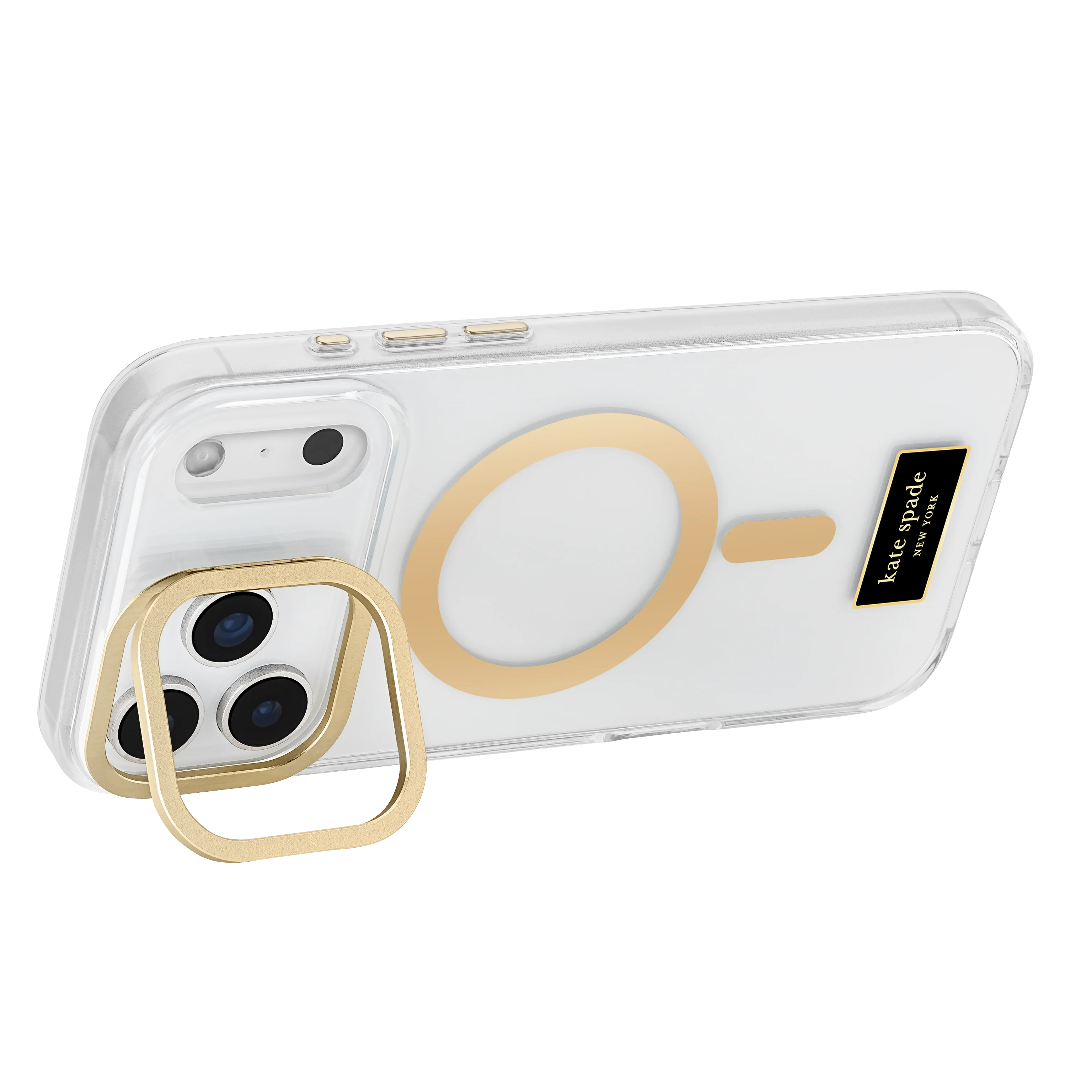 KATE SPADE Icon with Stand MagSafe Case for iPhone 17 Pro Max - Clear/Gold - Image 9