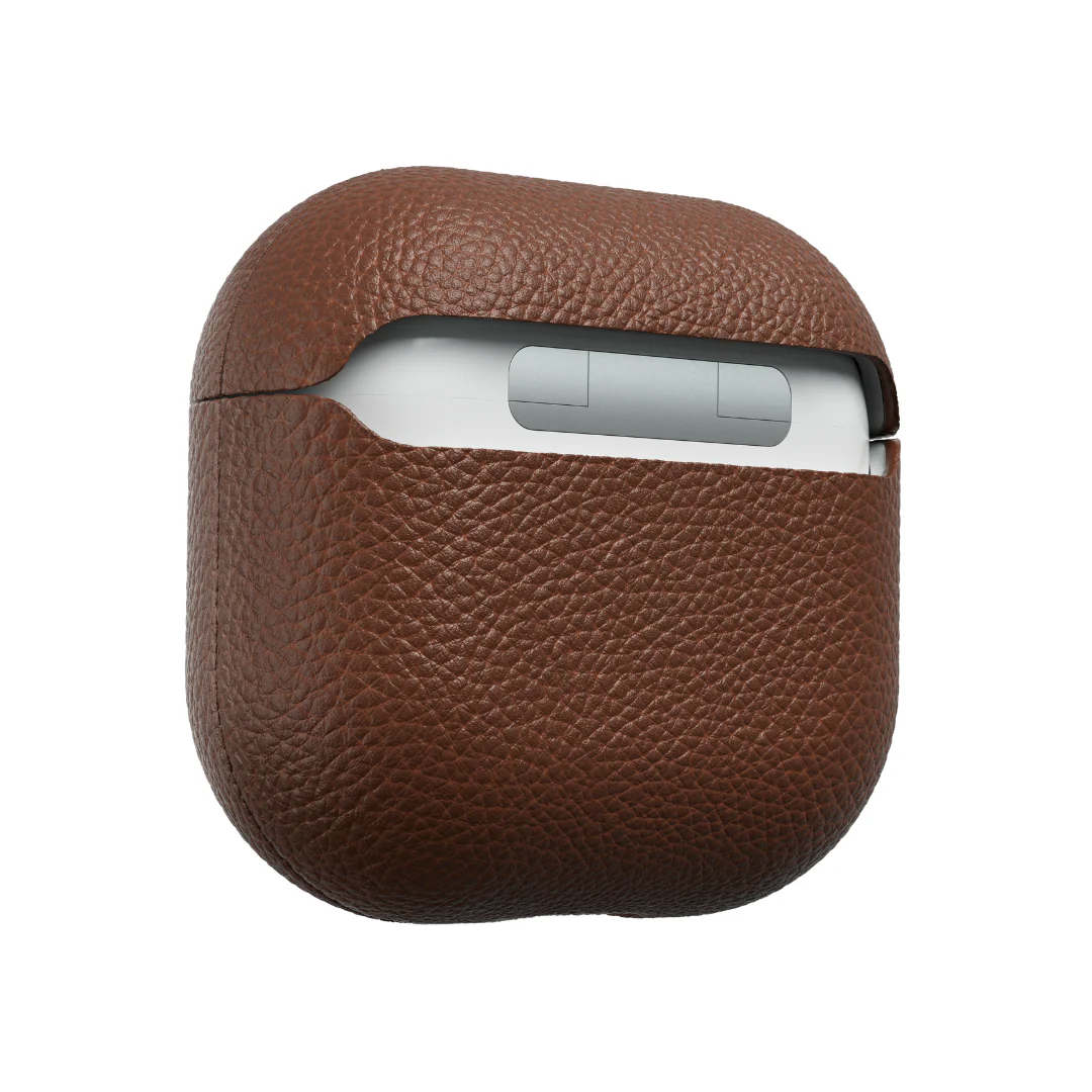 KEYBUDZ Artisan Series Leather Case for Airpods 4 - Natural Brown - Image 2