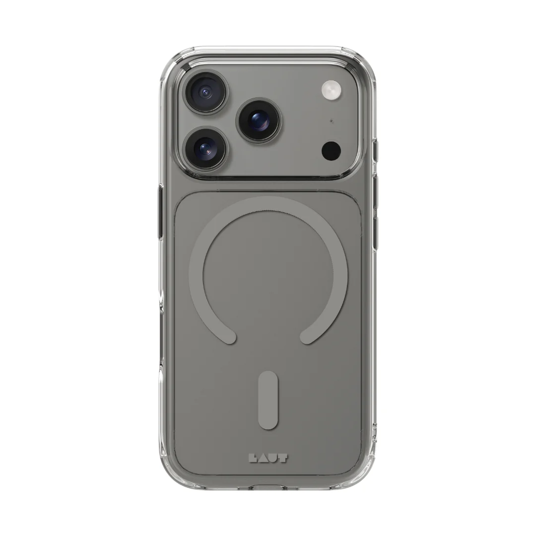 LAUT Crystal Fluro MagSafe Case for iPhone 17 Pro - Clear Light Grey