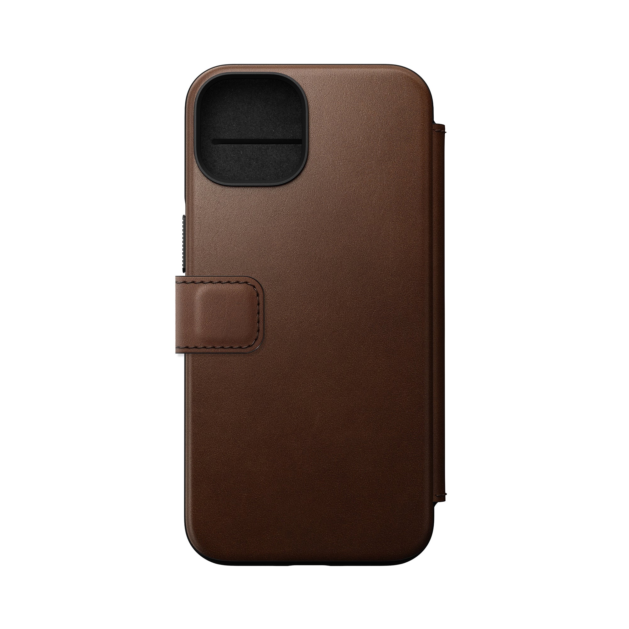 NOMAD Modern Leather Folio/Nomad for iPhone 14 - Brown - Image 3