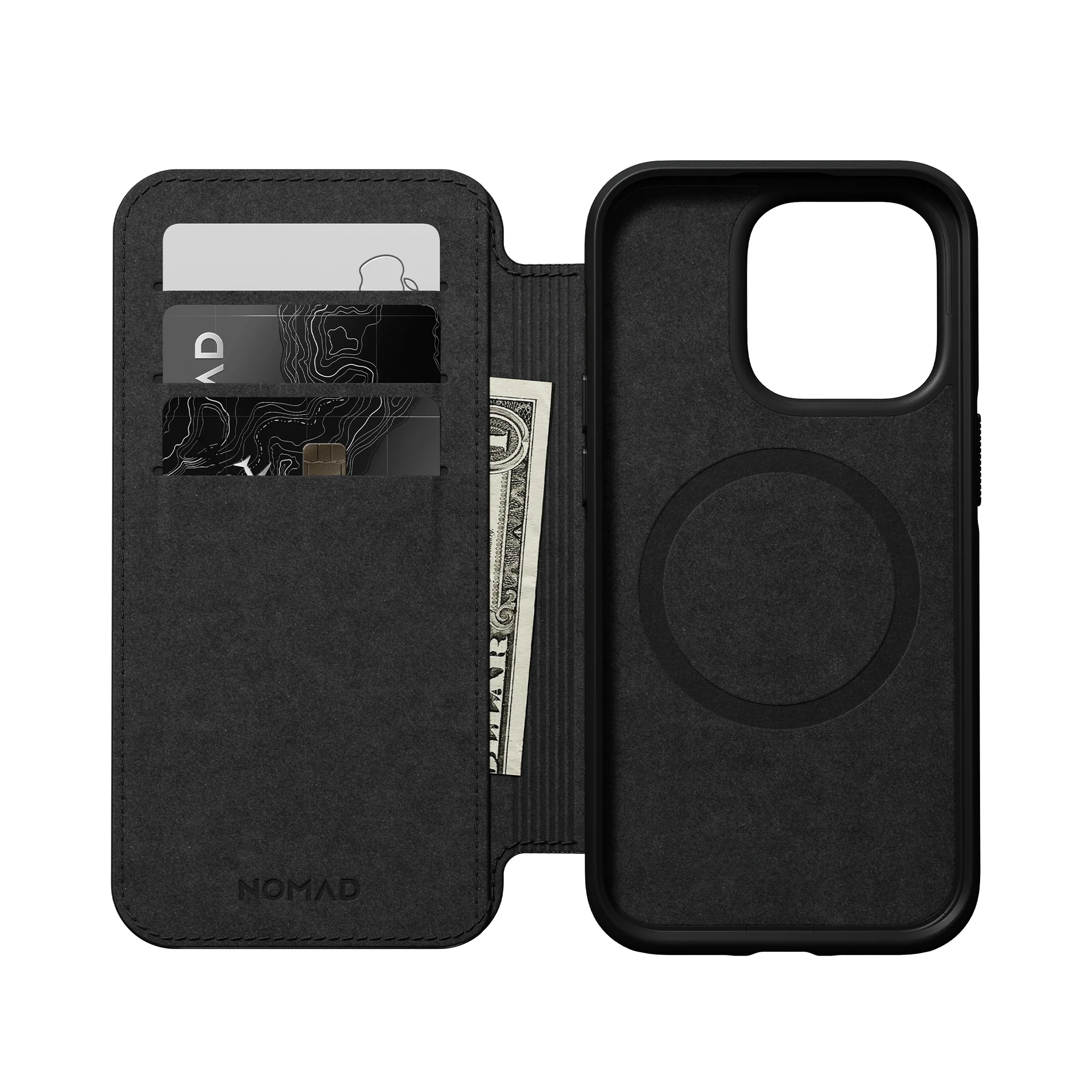 NOMAD Modern Leather Folio/Nomad for iPhone 14 Pro - Black - Image 7