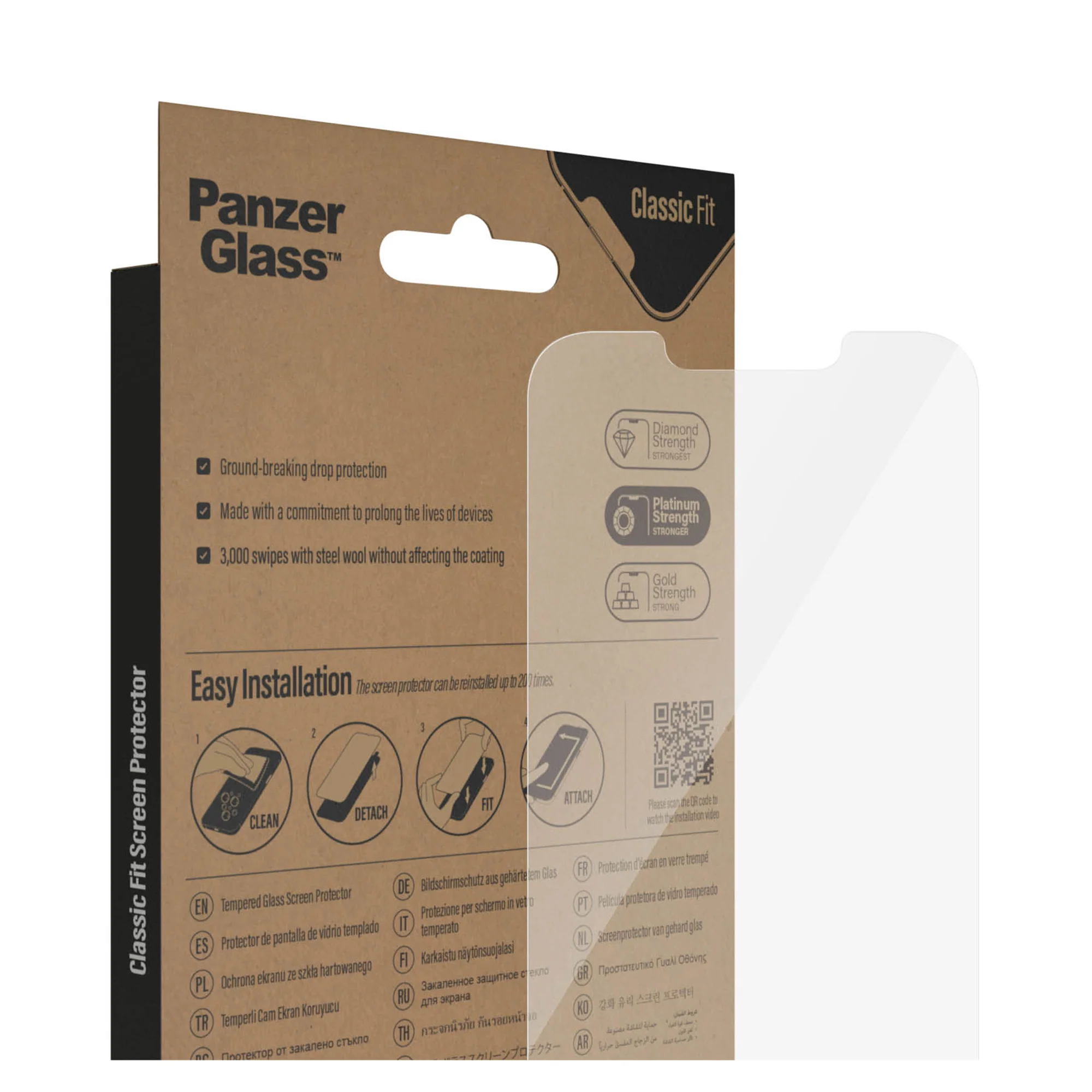 PANZERGLASS Classic Fit for iPhone 14 - Clear - Image 5