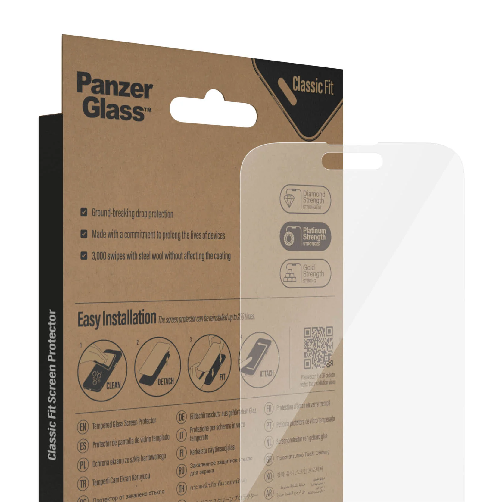 PANZERGLASS Classic Fit for iPhone 14 Pro Max - Clear - Image 5