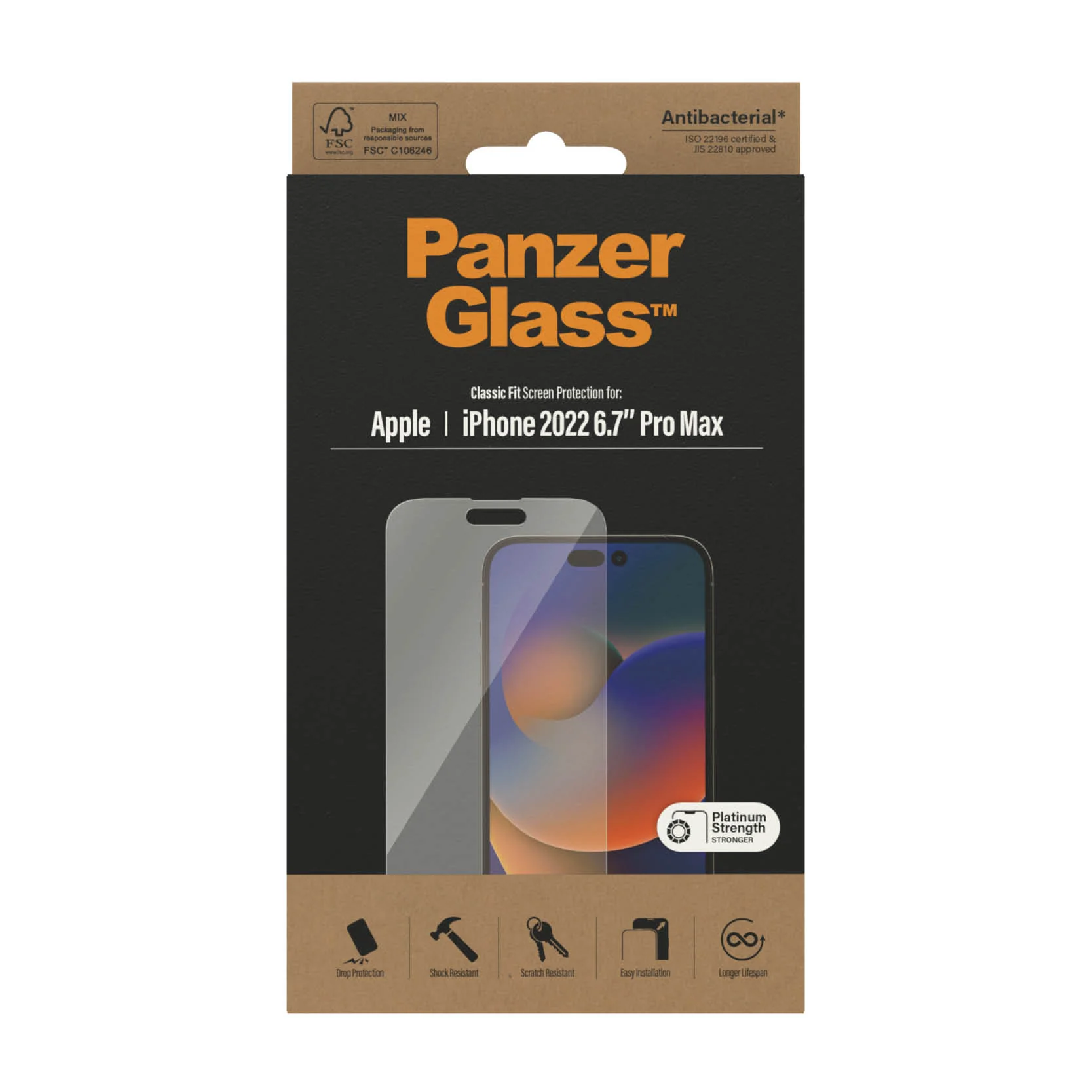 PANZERGLASS Classic Fit for iPhone 14 Pro Max - Clear - Image 6